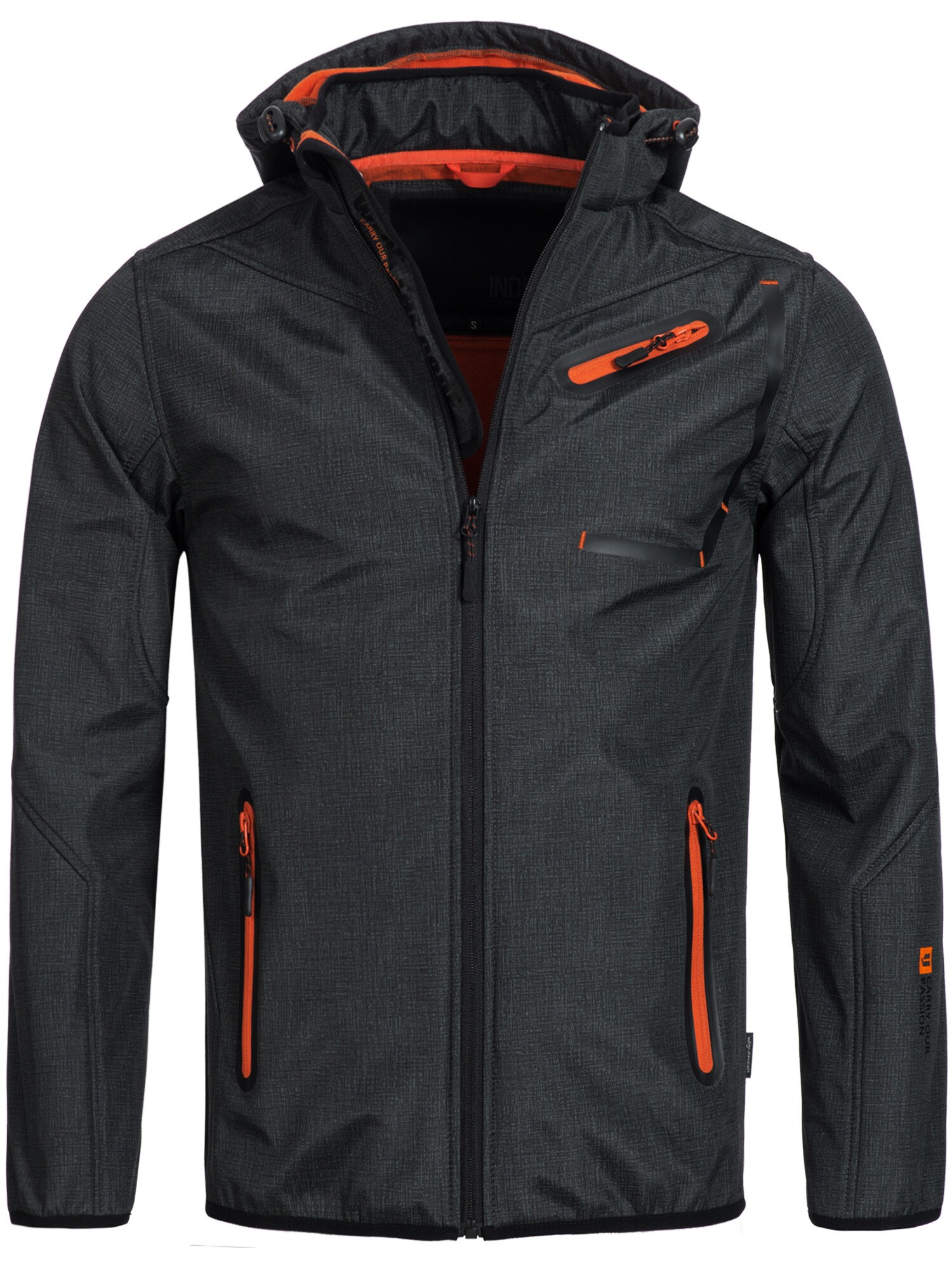 Indicode Jeans Heren Functionele Jas Brandon Zwart indicode jeans kopen in de aanbieding