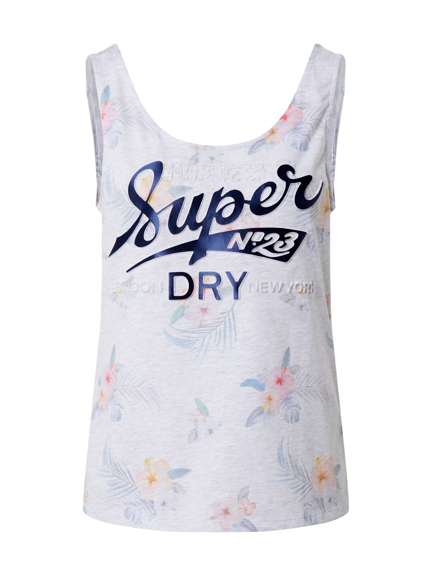 Superdry Palaidinė be rankovių 'SUPER 23 TROPICAL AOP VEST'  mišrios spalvos / balta