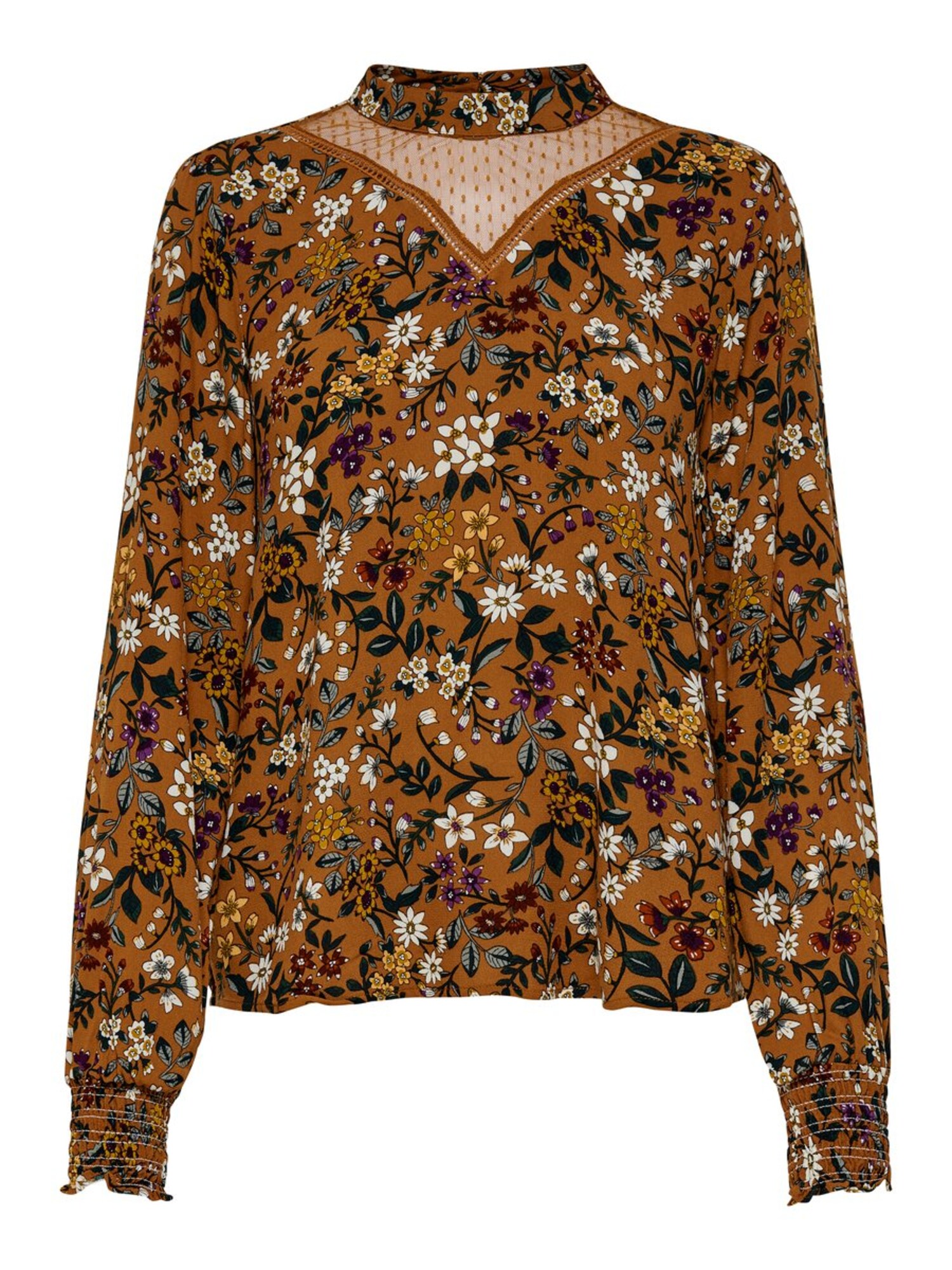 Only Dames Blouse Bruin Gemengde Kleuren only kopen in de aanbieding