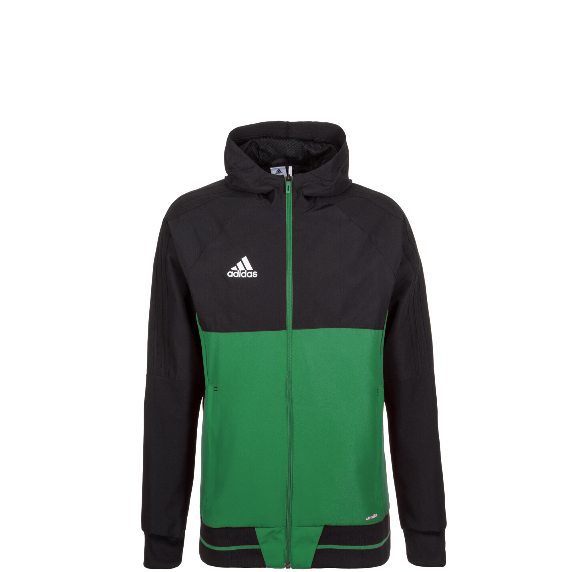 Adidas Performance Meisjes Sportjas Tiro 17 Groen Zwart adidas performance kopen in de aanbieding