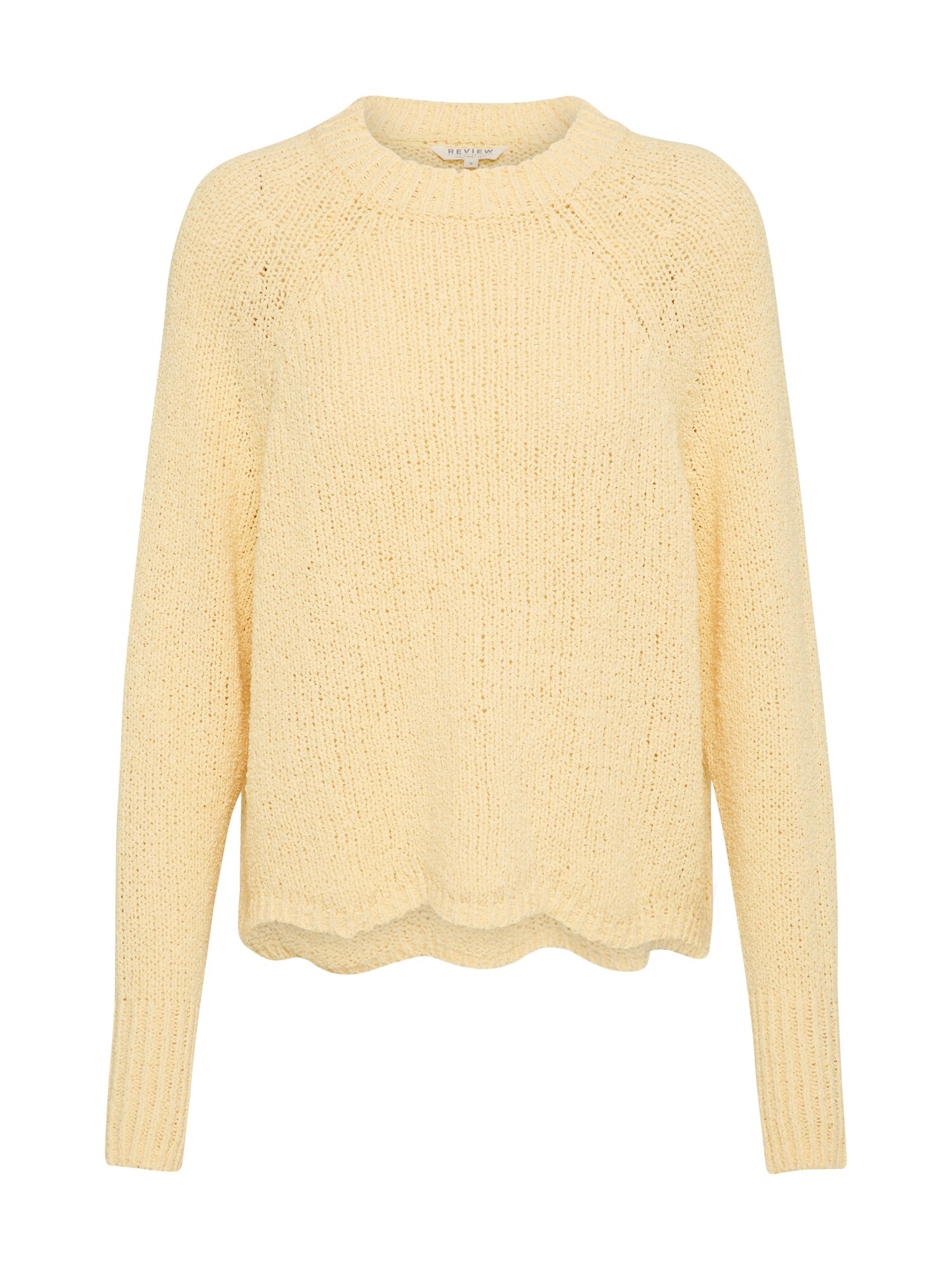 Review Dames Trui Scallop Edge Lichtgeel review kopen in de aanbieding