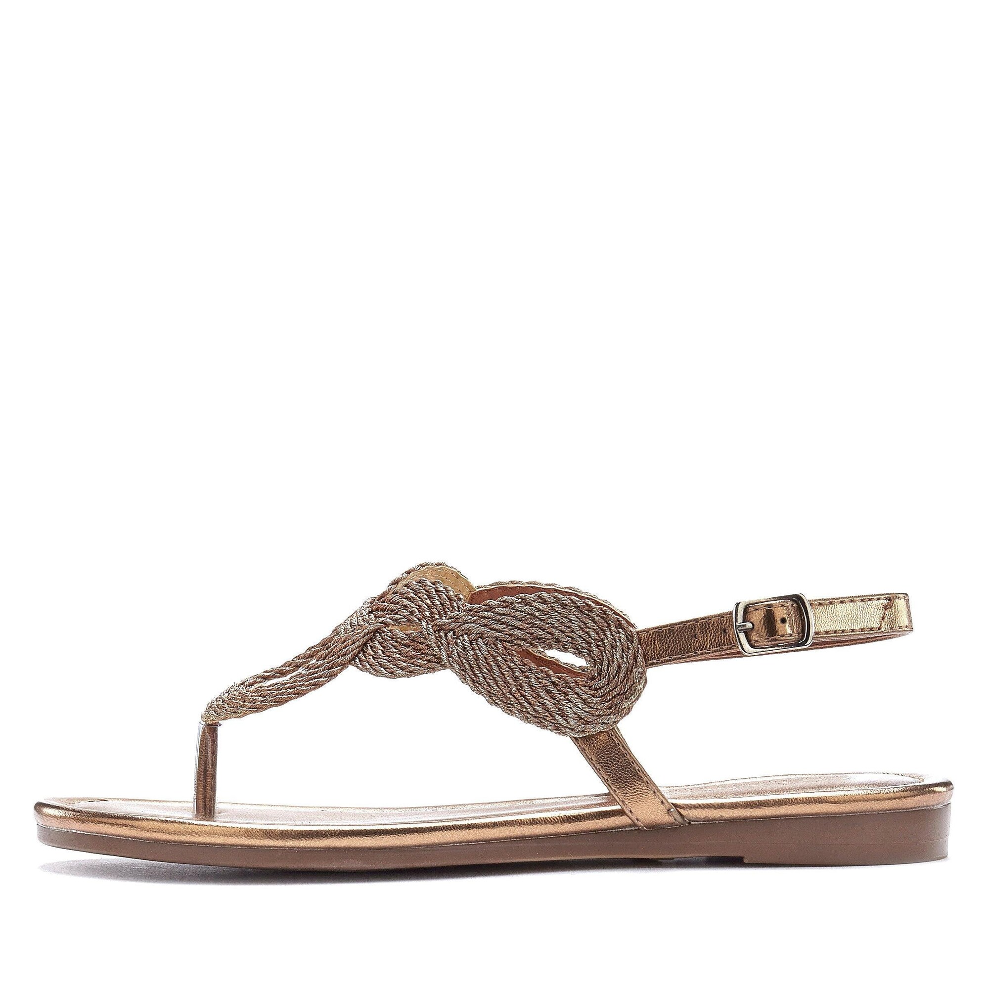 LASCANA Šlepetės per pirštą  bronzinė