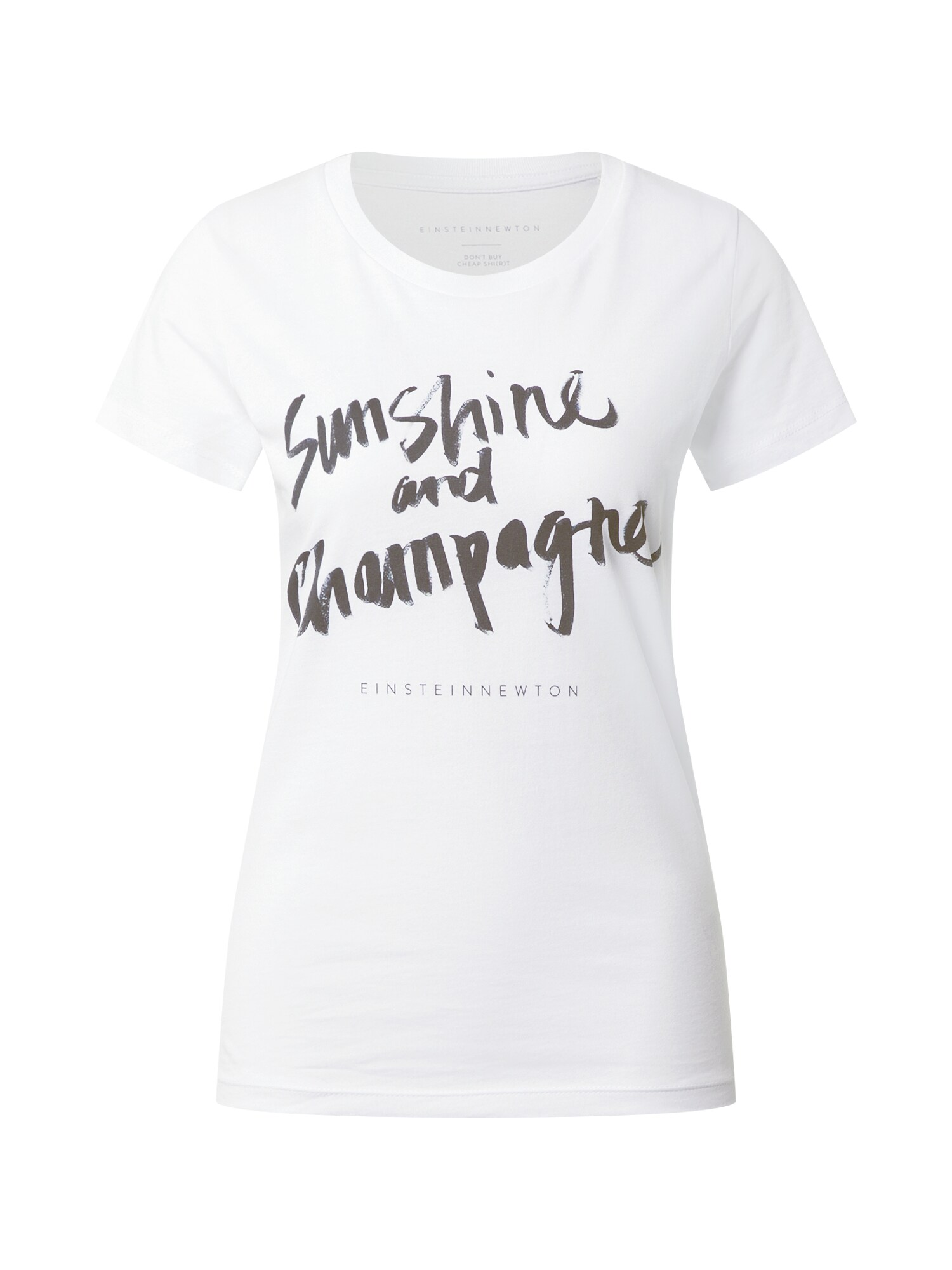 EINSTEIN & NEWTON Marškinėliai 'Sunshine'  balta / juoda