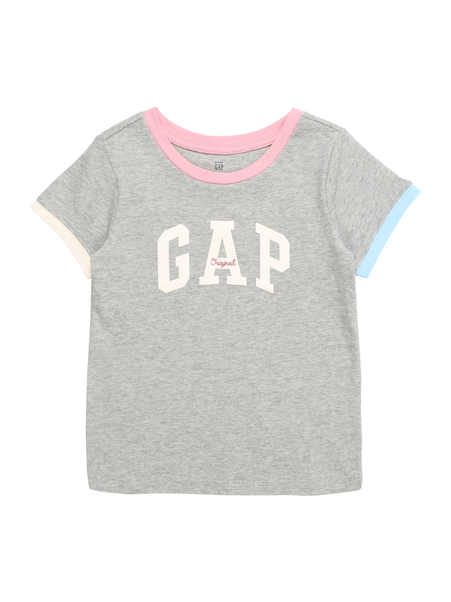 Gap Meisjes Shirt Grijs Oudroze Wit gap kopen in de aanbieding