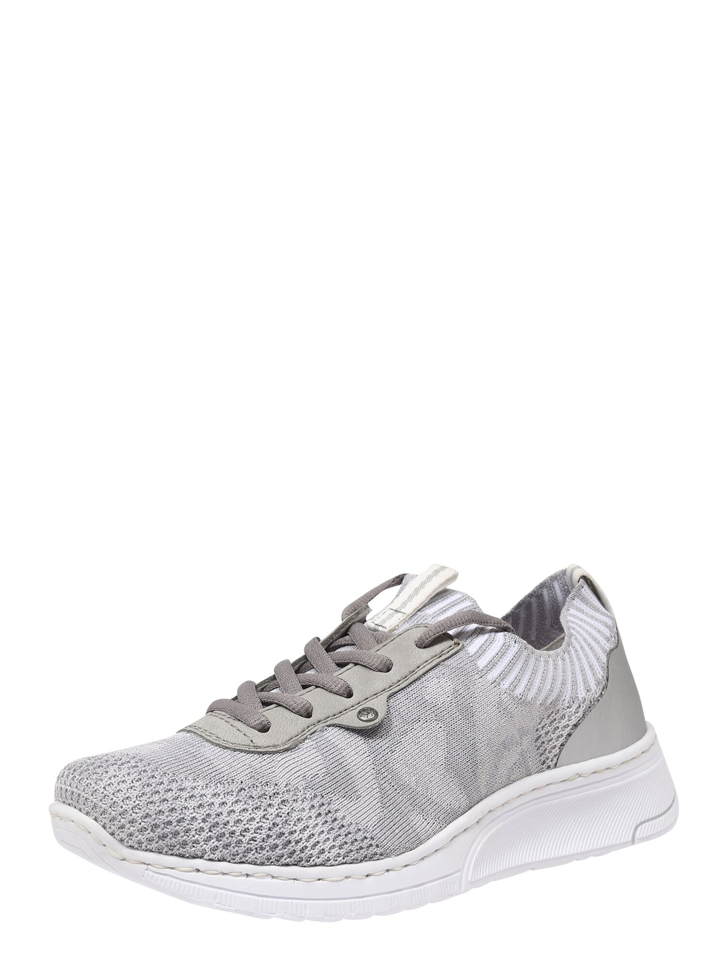 Rieker Dames Sneakers Laag Lichtgrijs Wit rieker kopen in de aanbieding