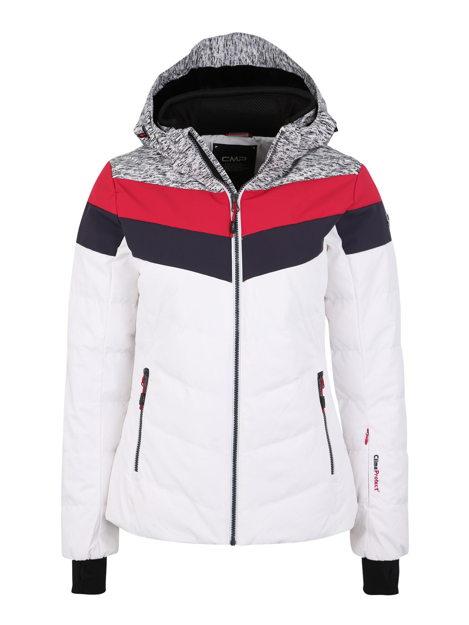 Cmp Dames Outdoorjas Donkergrijs Rood Wit cmp kopen in de aanbieding