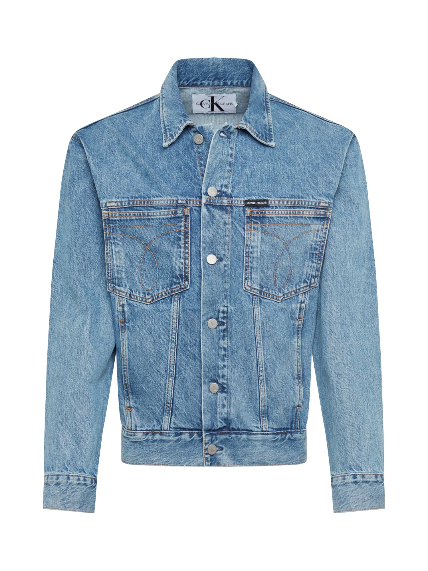 Calvin Klein Jeans Heren Tussenjas Blauw Denim calvin klein jeans kopen in de aanbieding