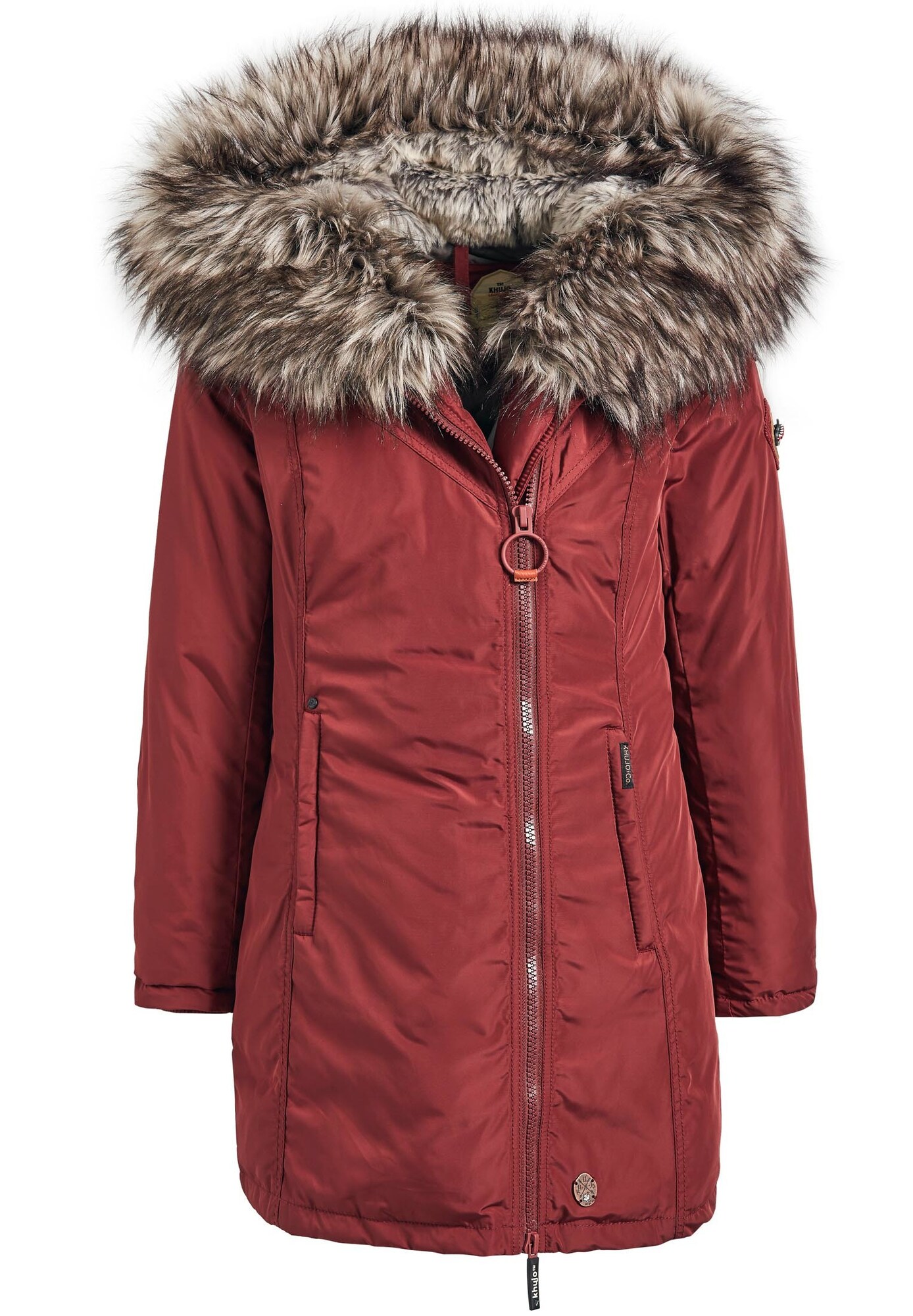 Khujo Dames Winterjas Adelia Rood khujo kopen in de aanbieding