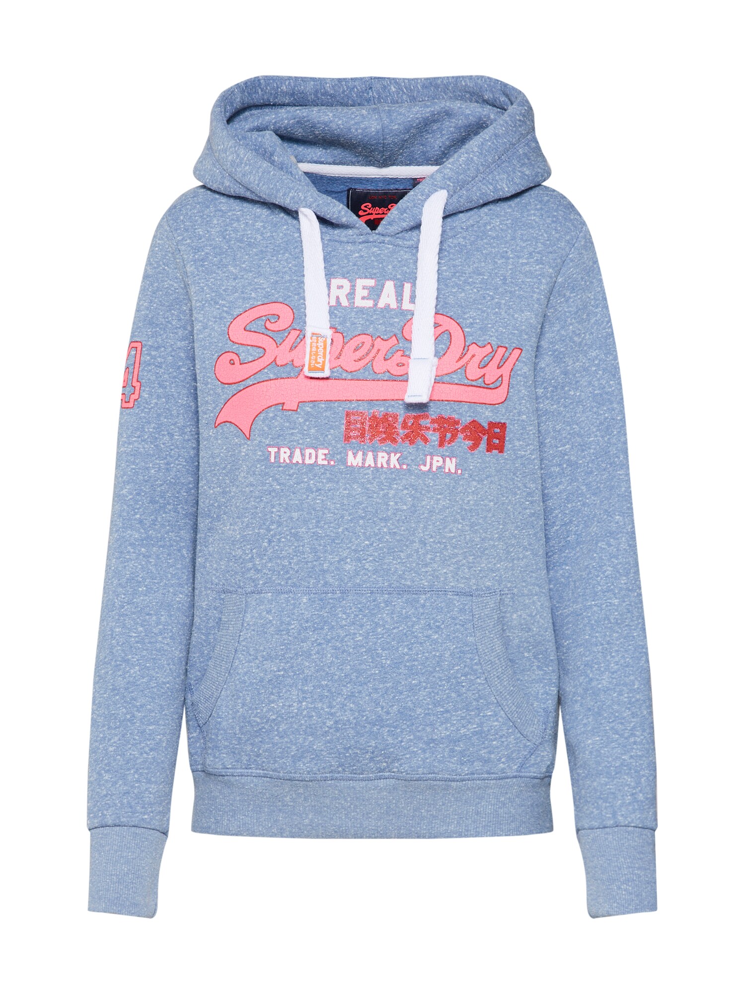 Superdry Dames Sweatshirt Smoky Blue Rosa Rood superdry kopen in de aanbieding