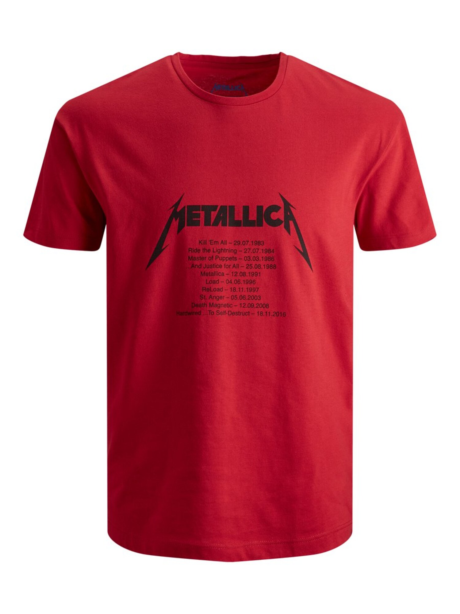 Jack And Jones Heren Shirt Metallica X Rood Zwart jack and jones kopen in de aanbieding