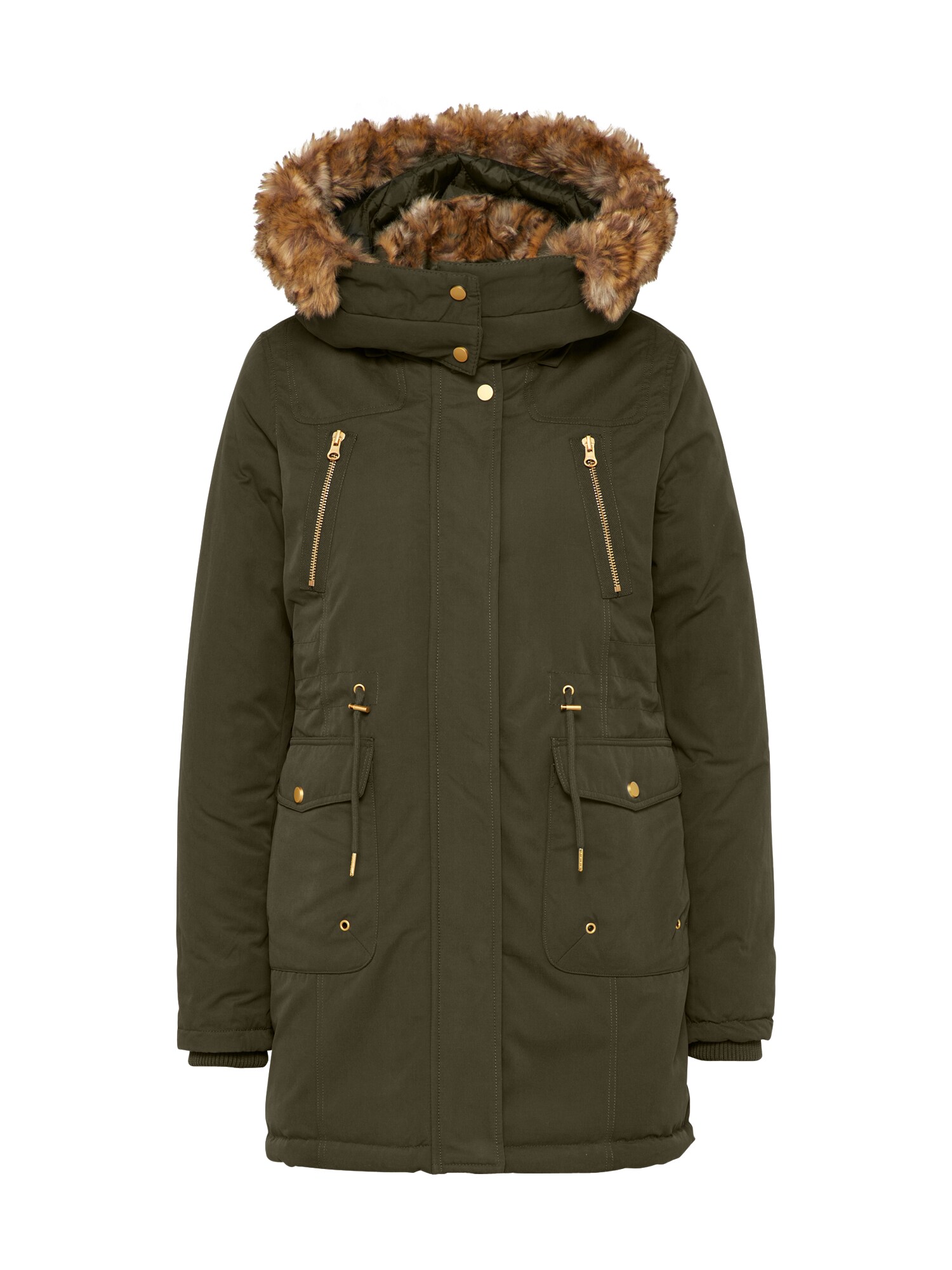 Urban Classics Dames Winterparka Olijfgroen urban classics kopen in de aanbieding
