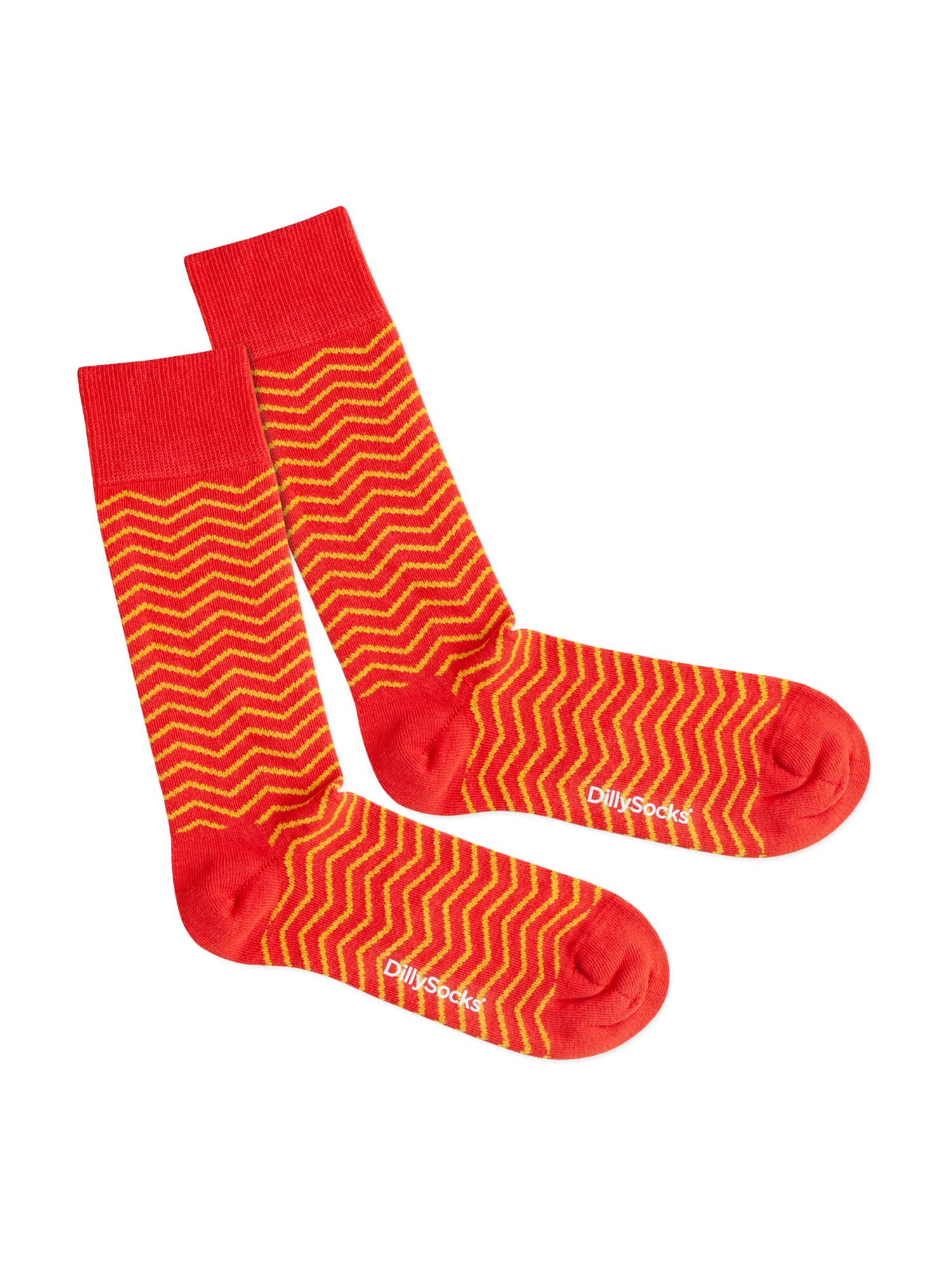 DillySocks Kojinės 'Square Sunset'  raudona / geltona / oranžinė