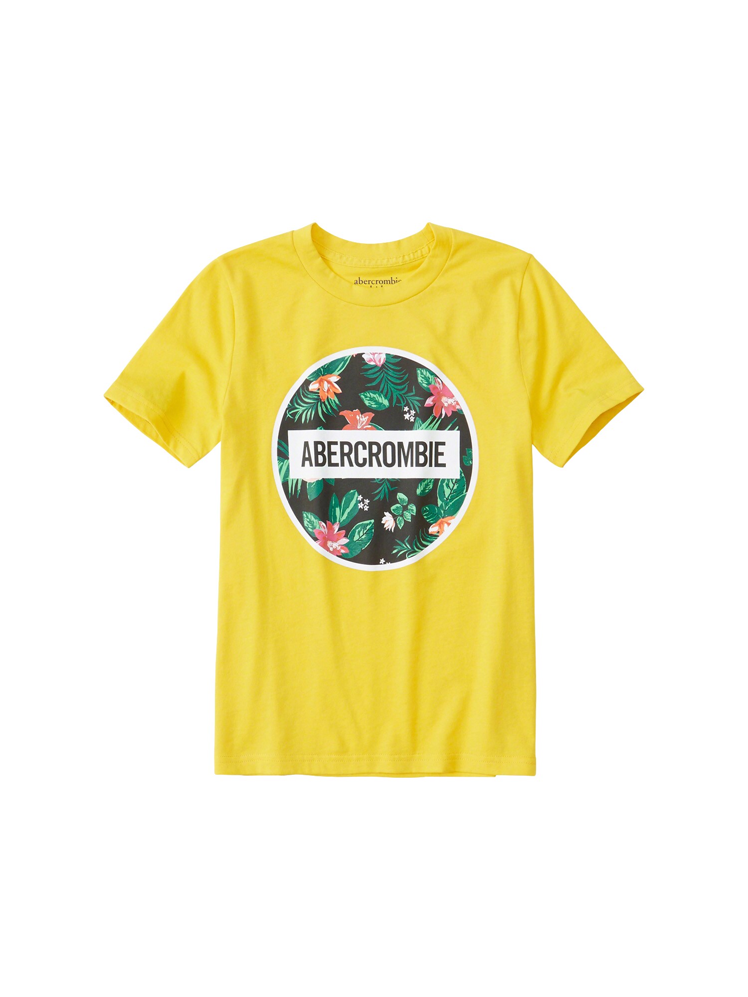 Abercrombie Fitch Jongens Shirt Sb19 Jan Ss Print Logo 8Cc Geel abercrombie fitch kopen in de aanbieding