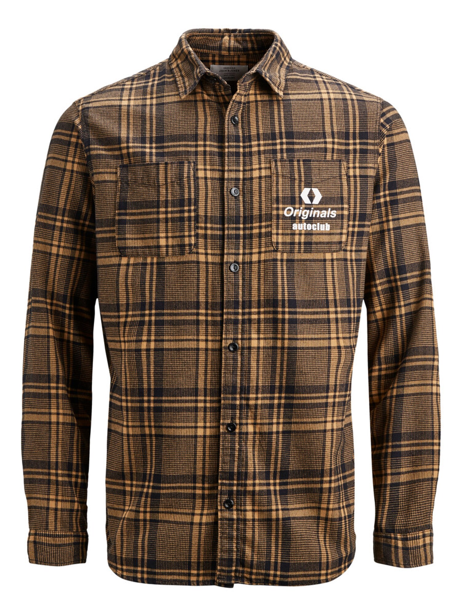 Jack And Jones Heren Overhemd Bruin Gemeleerd jack and jones kopen in de aanbieding