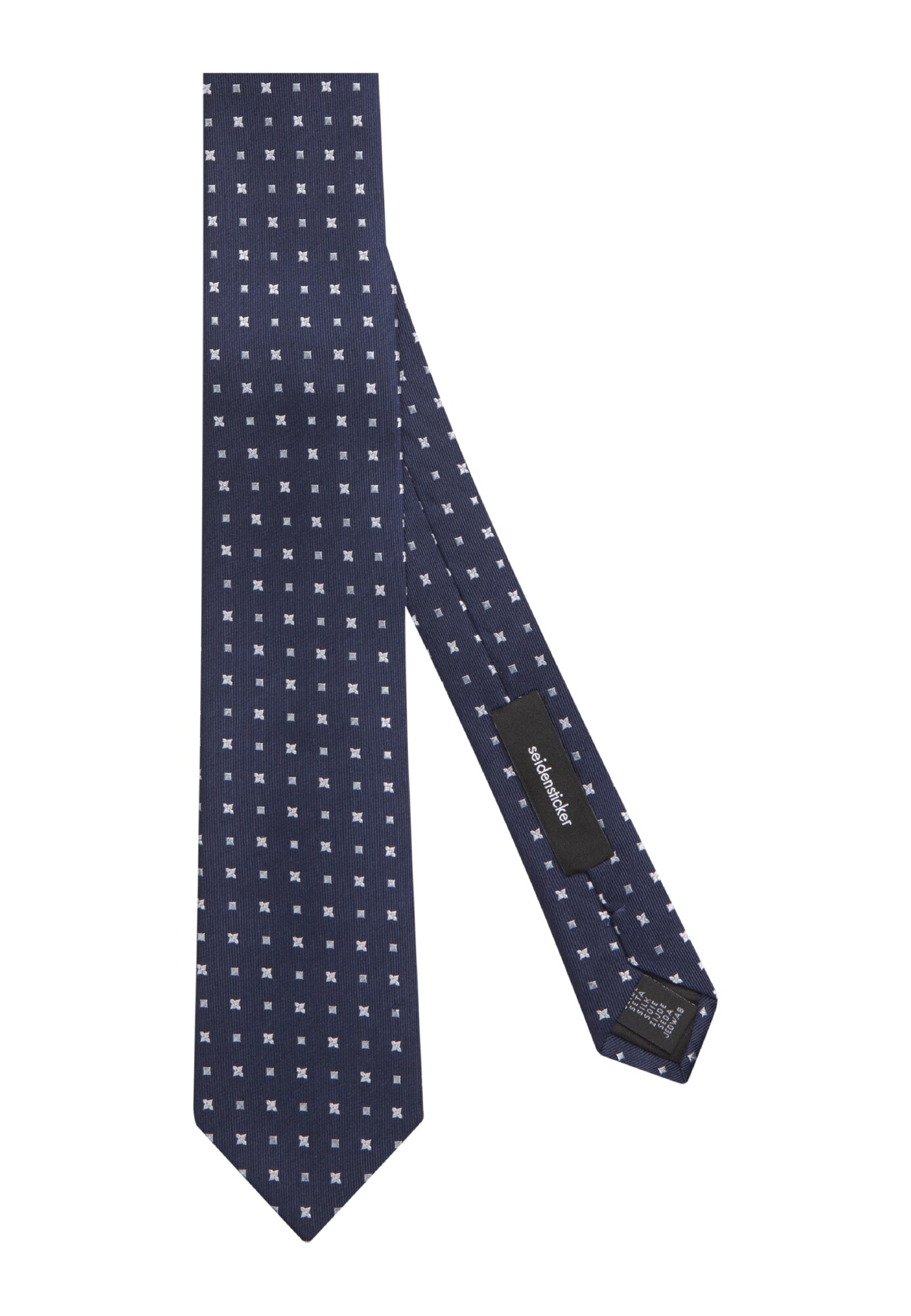 Seidensticker Heren Stropdas Schwarze Rose Navy Wit seidensticker kopen in de aanbieding