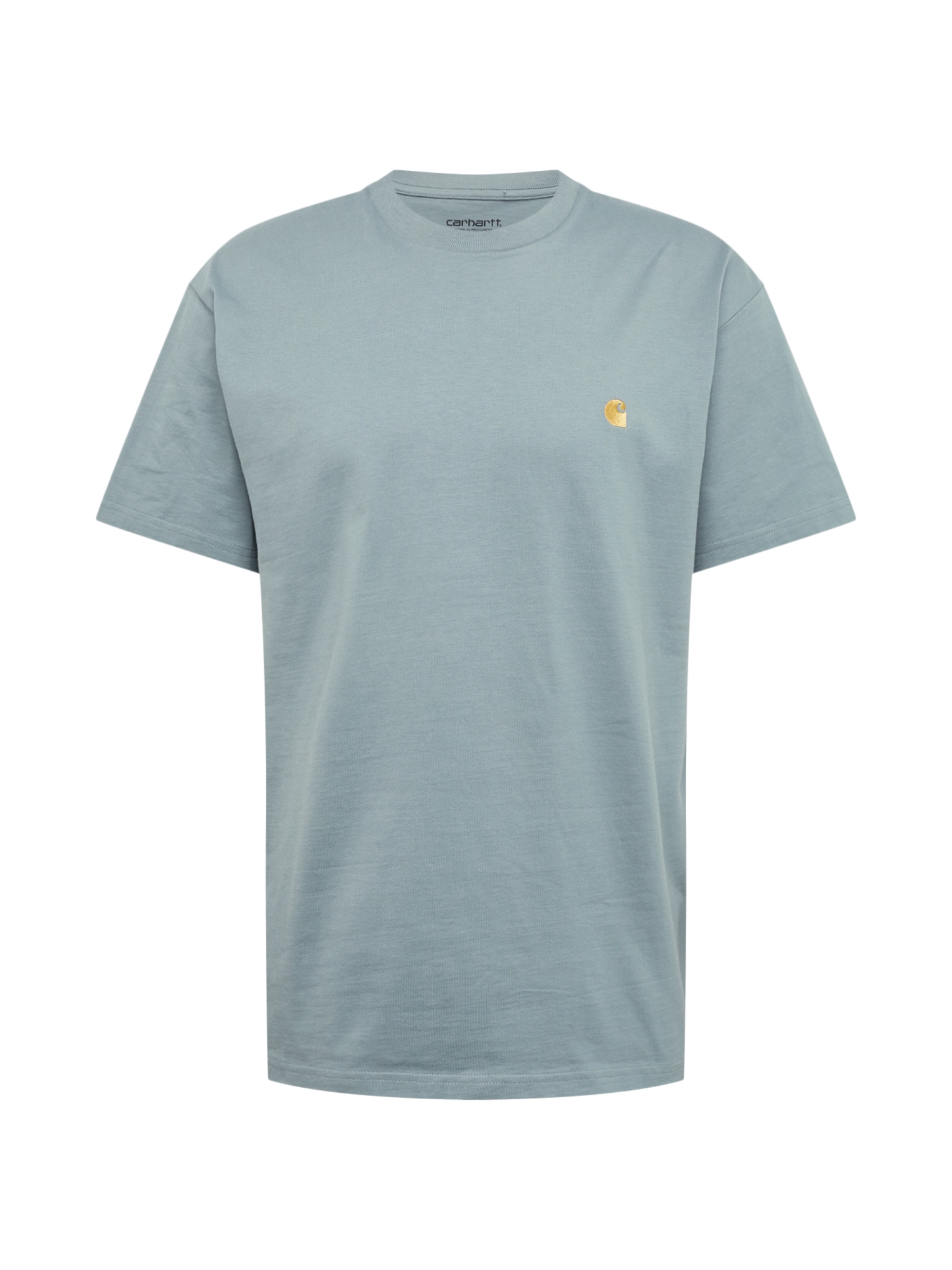 Carhartt WIP Tricou Chase  albastru fumuriu / auriu