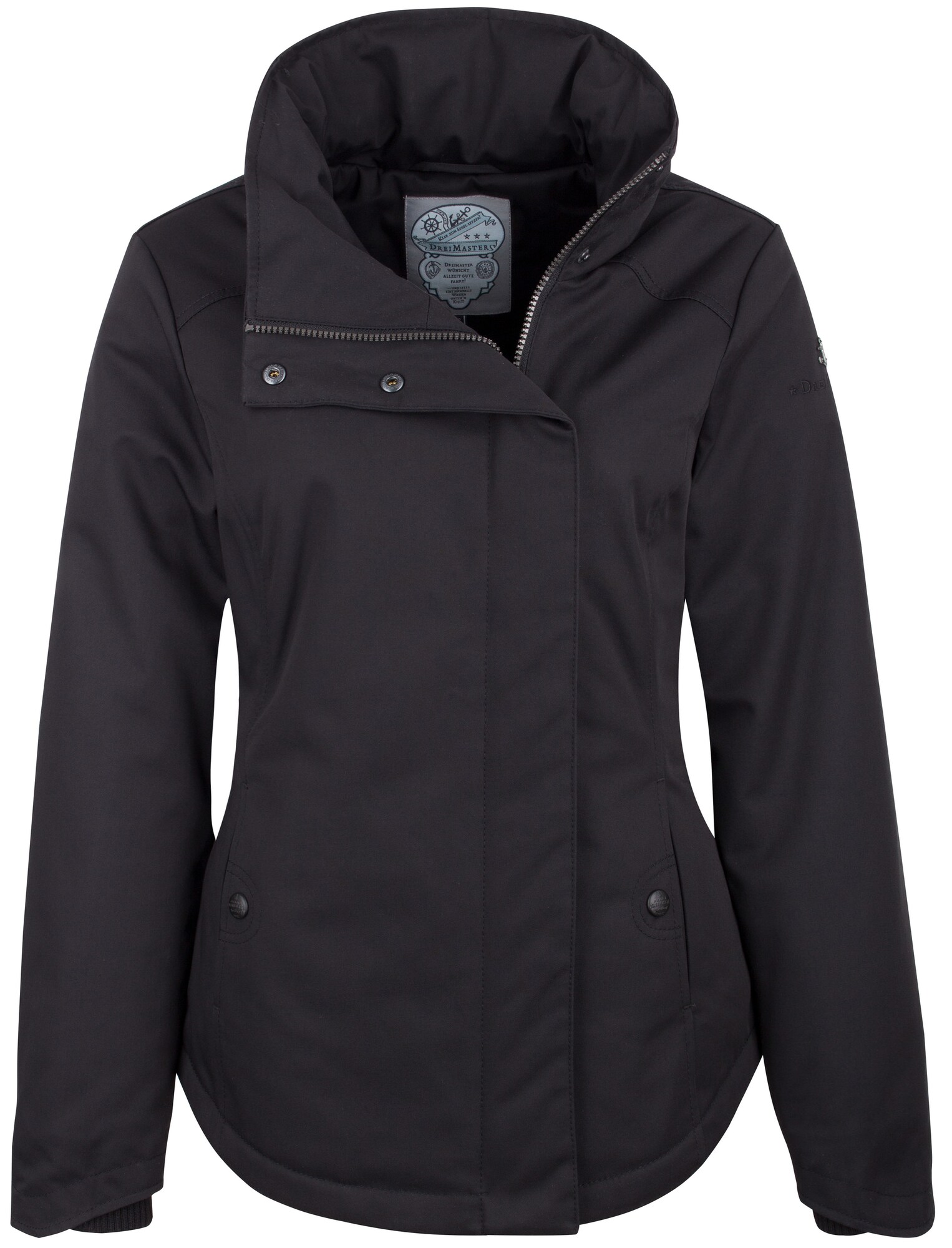 Dreimaster Dames Functionele Jas Zwart dreimaster kopen in de aanbieding