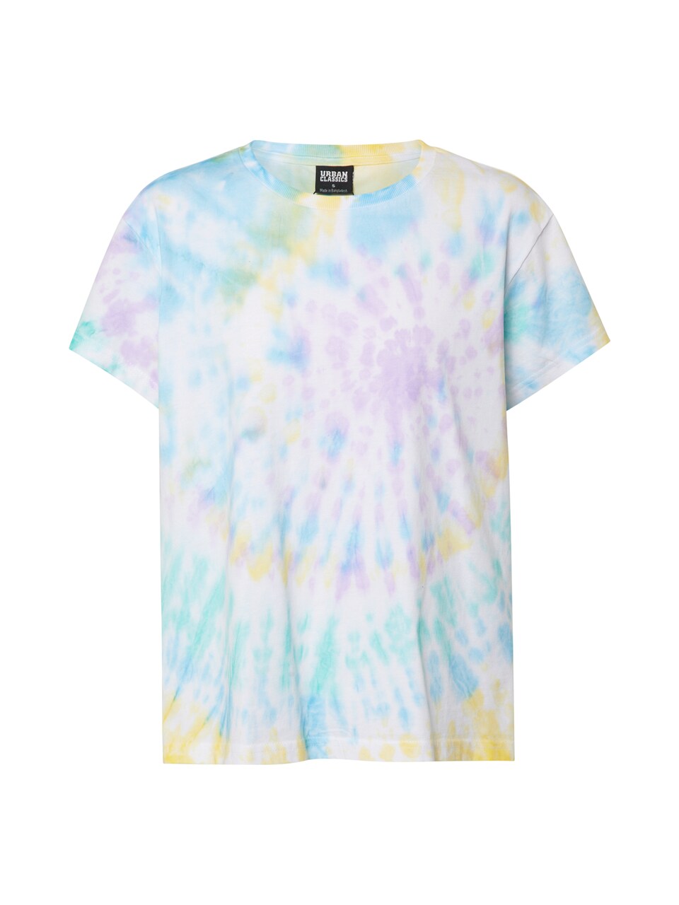 T-shirt 'Boyfriend' ljusblå / gul / lila