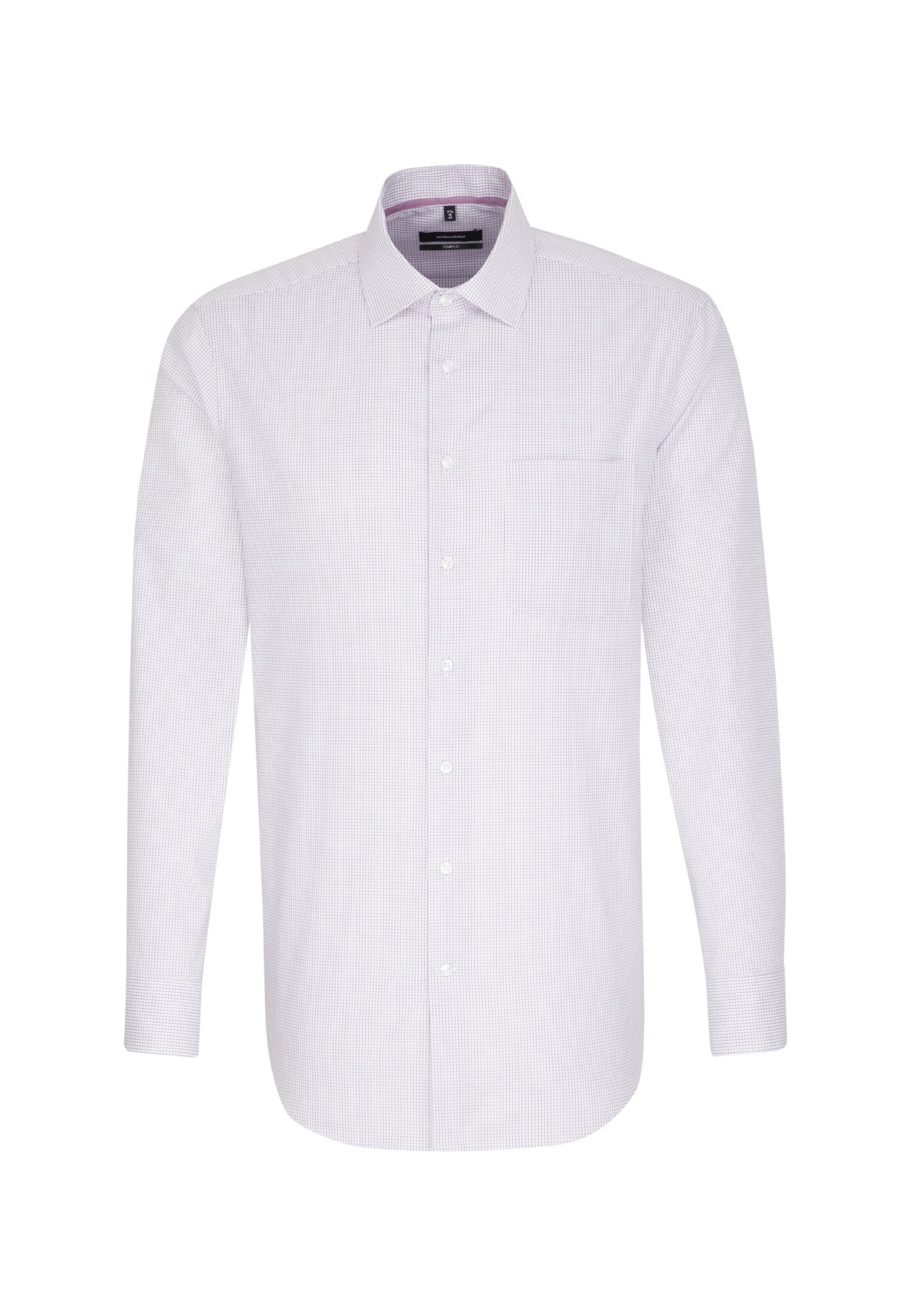 Seidensticker Heren Zakelijk Overhemd Pastellila Wit seidensticker kopen in de aanbieding