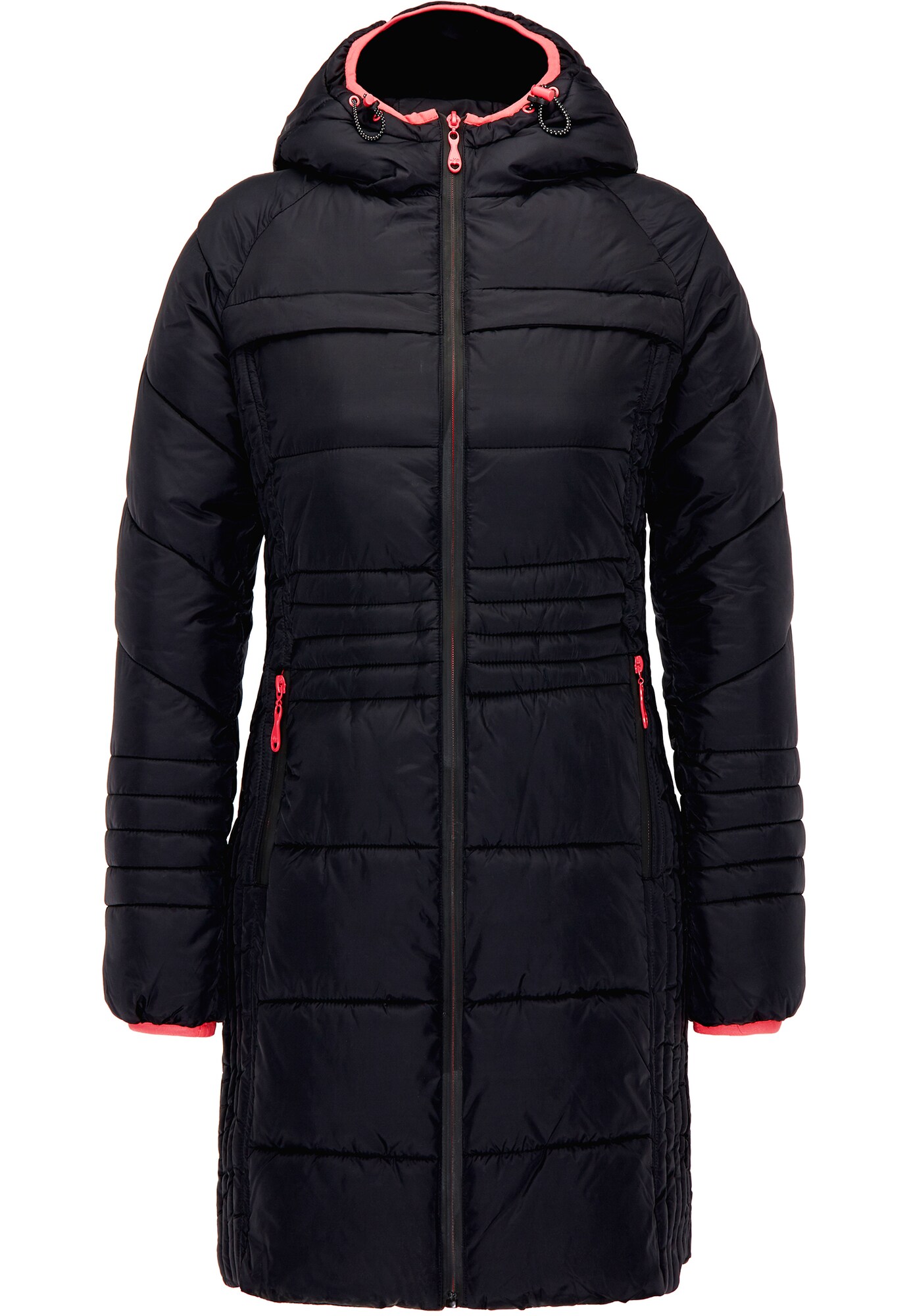 Mymo Dames Wintermantel Pink Zwart mymo kopen in de aanbieding