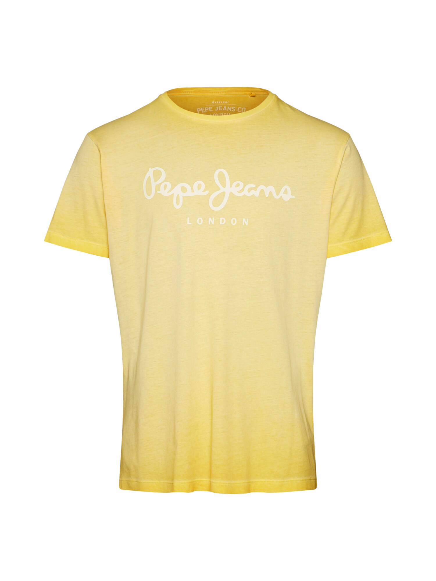 Pepe Jeans Heren Shirt West Sir Geel Wit pepe jeans kopen in de aanbieding