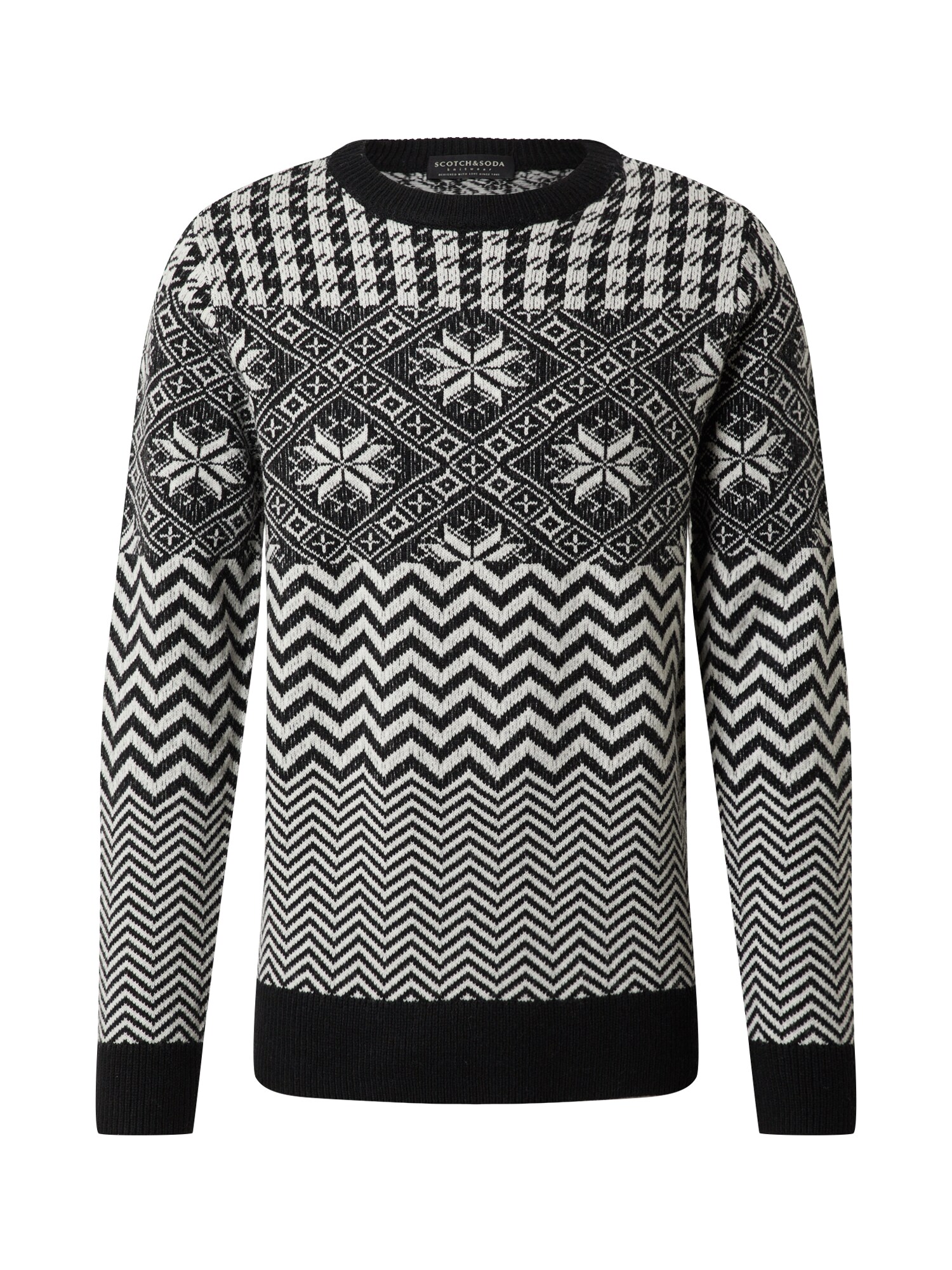 SCOTCH & SODA Megztinis  tamsiai mėlyna jūros spalva / balta