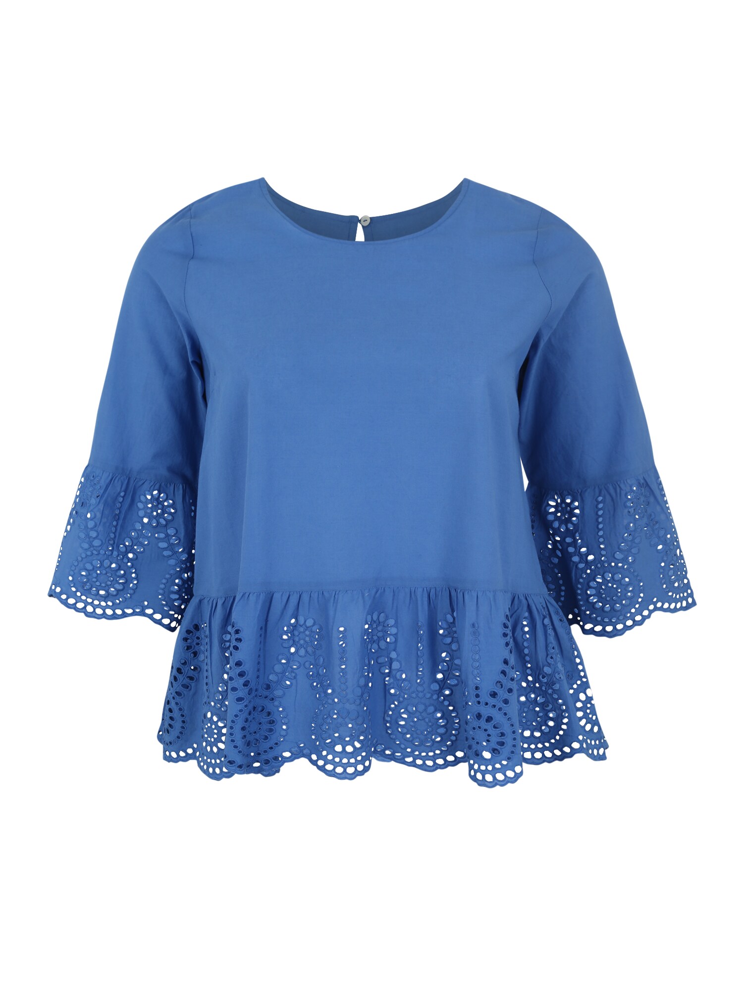 Only Carmakoma Dames Shirt Santafe Blauw only carmakoma kopen in de aanbieding