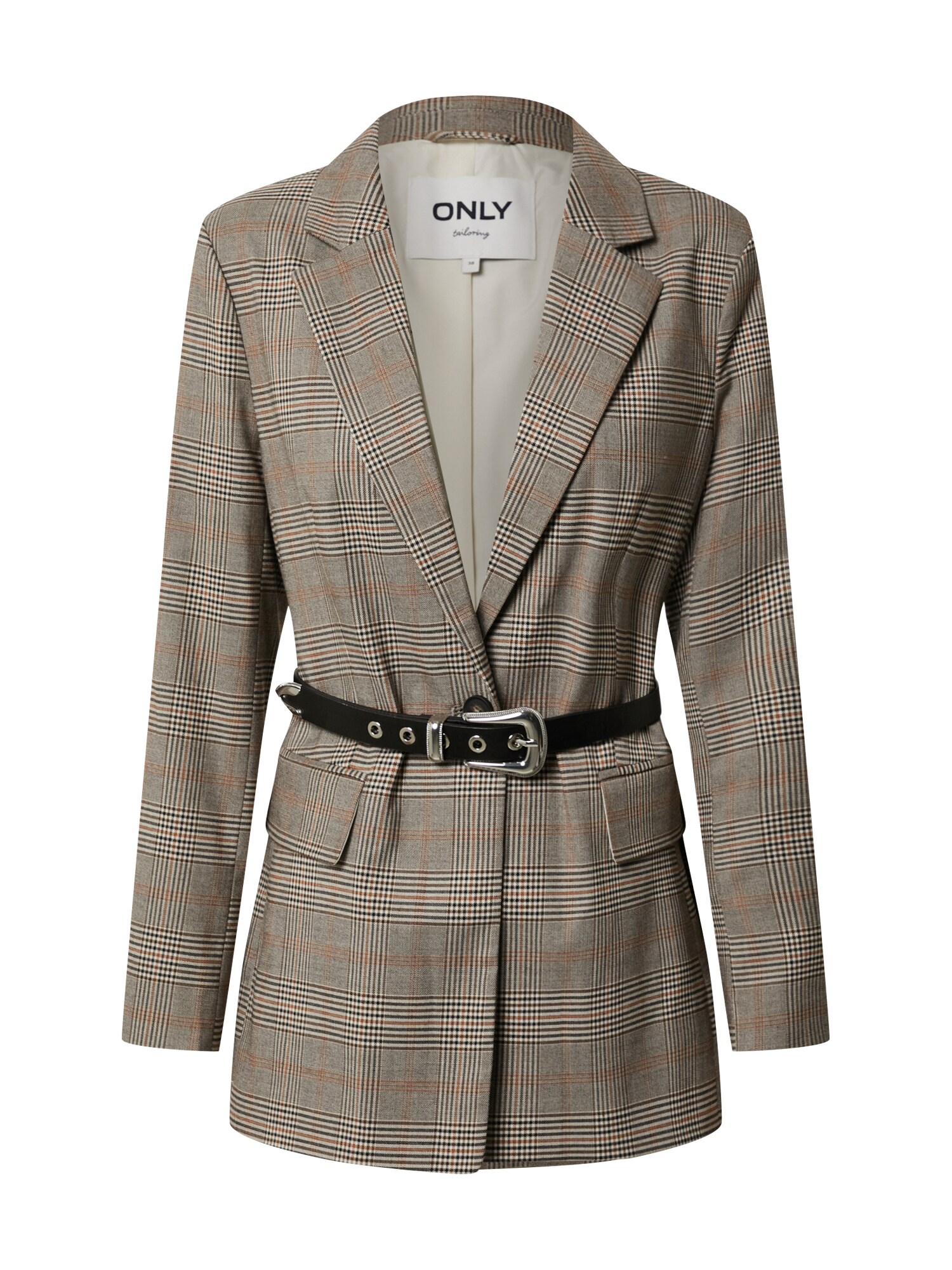 ONLY Blazer švarkas 'Adel Belle'  juoda / kupranugario / rausvai pilka