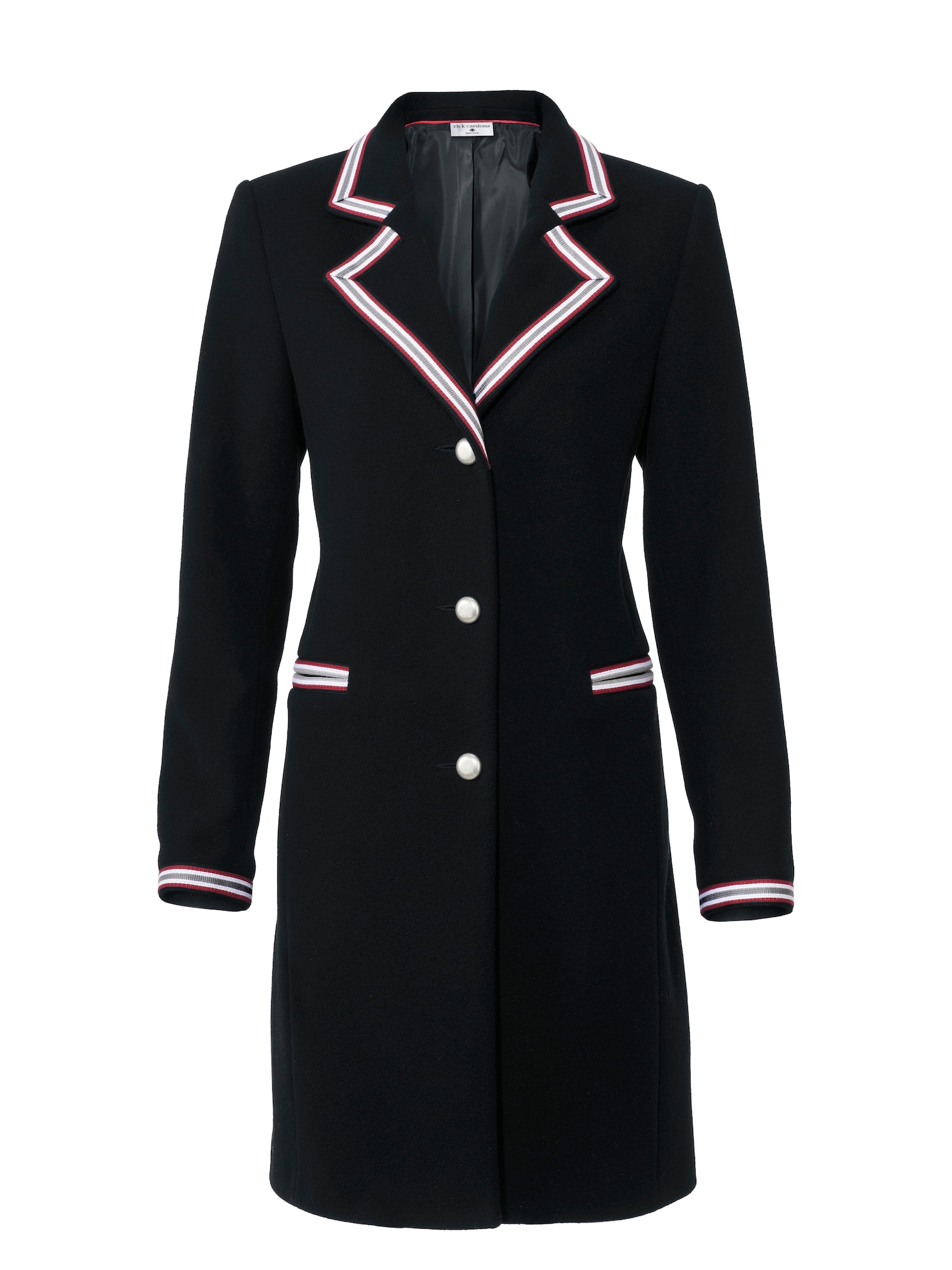 Heine Dames Tussenmantel Rood Zwart Zilver Wit heine kopen in de aanbieding