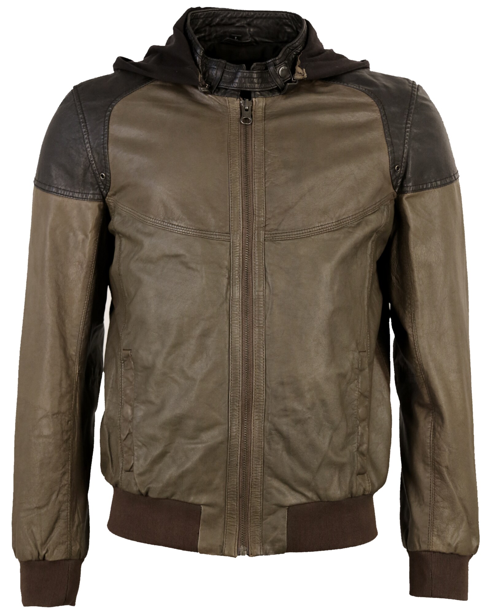 Maze Heren Tussenjas Stockport Bruin Zwart maze kopen in de aanbieding