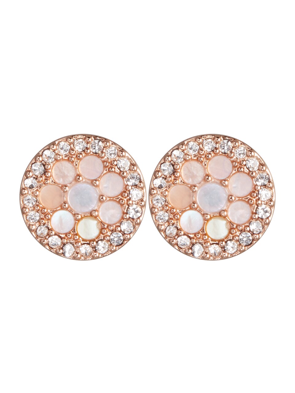 Örhängen 'VINTAGE GLITZ' roséguld / rosa