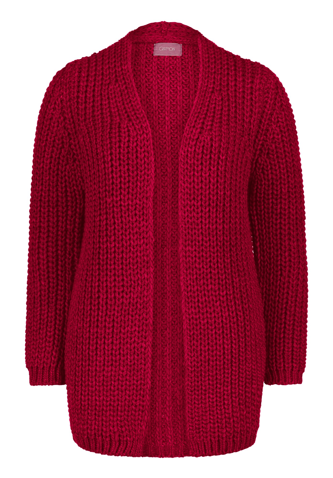 Cartoon Dames Gebreid Vest Karmijnrood cartoon kopen in de aanbieding