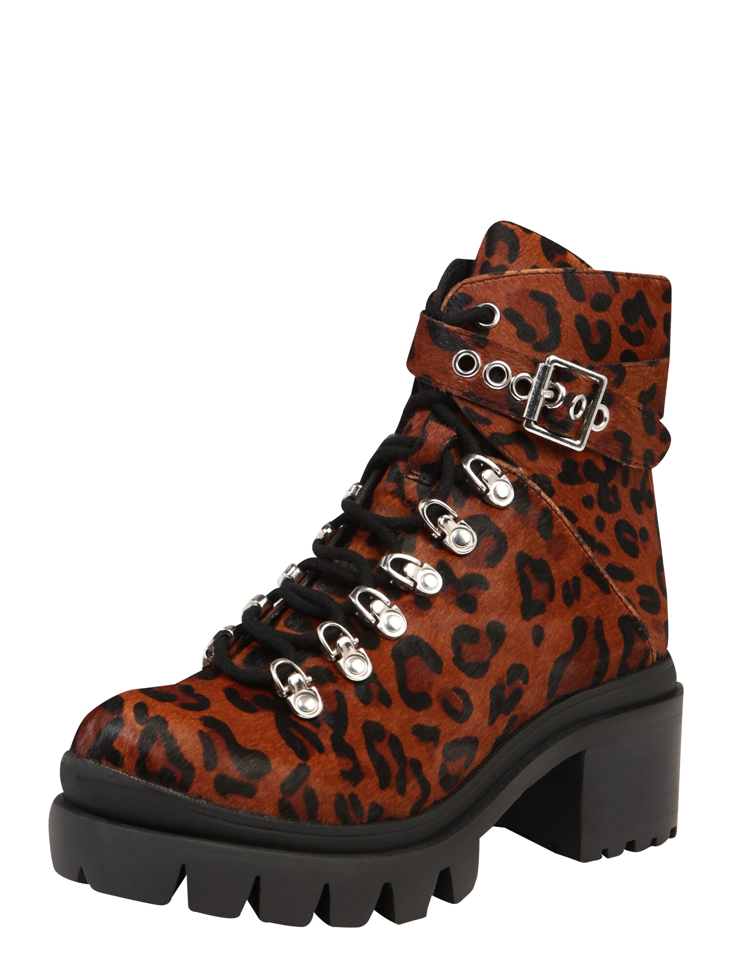Jeffrey Campbell Suvarstomieji kulkšnis dengiantys batai 'CZECH-HI'  ruda / juoda