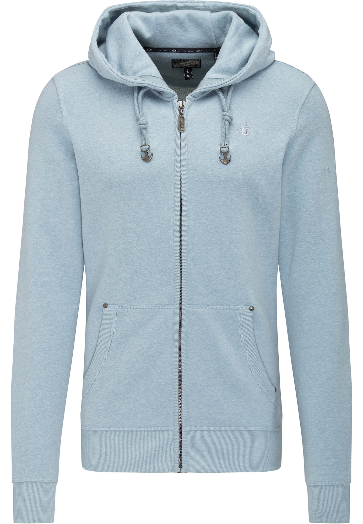 Dreimaster Heren Sweatvest Lichtblauw dreimaster kopen in de aanbieding