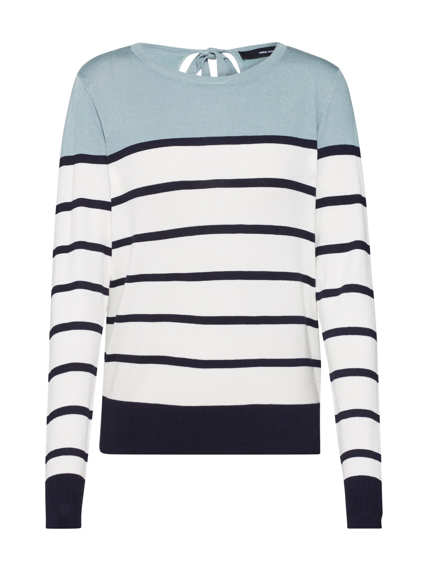 VERO MODA Megztinis 'VMLACOLE BLOCK BLOUSE BOO'  mišrios spalvos / balta