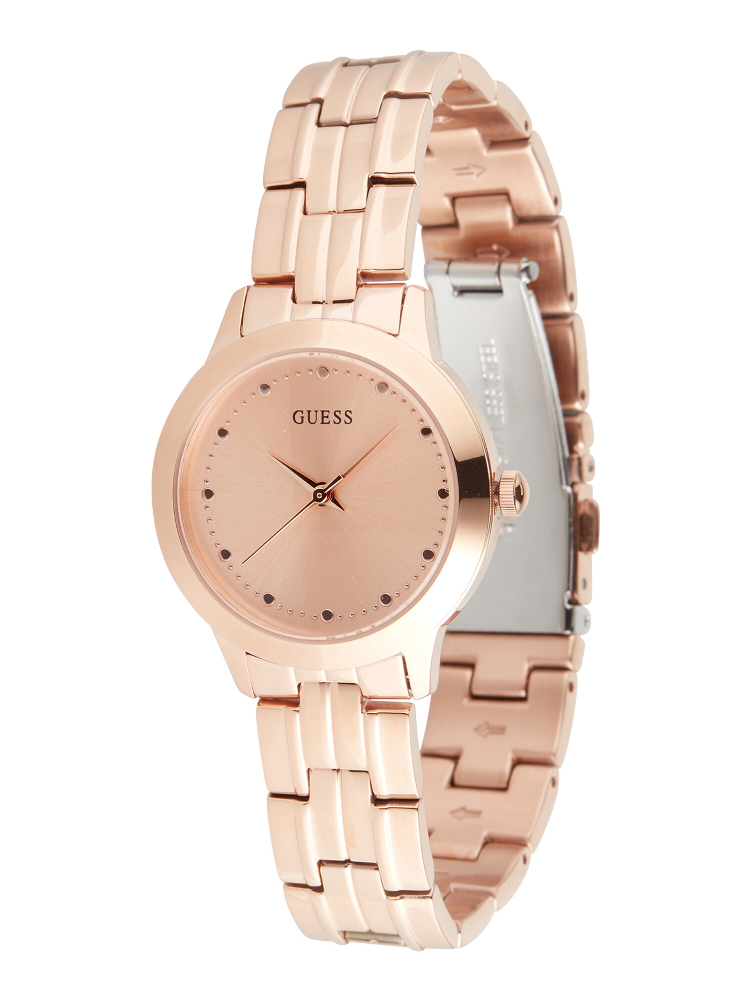 GUESS Analoginis (įprastinio dizaino) laikrodis 'CHELSEA'  rožinio aukso spalva