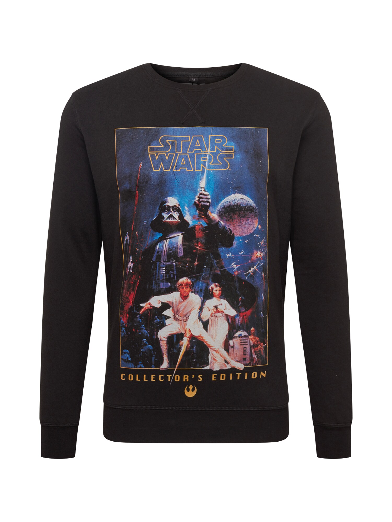 Mister Tee Heren Shirt Star Wars Poster Collectors Edition Crewneck Blauw Zwart mister tee kopen in de aanbieding