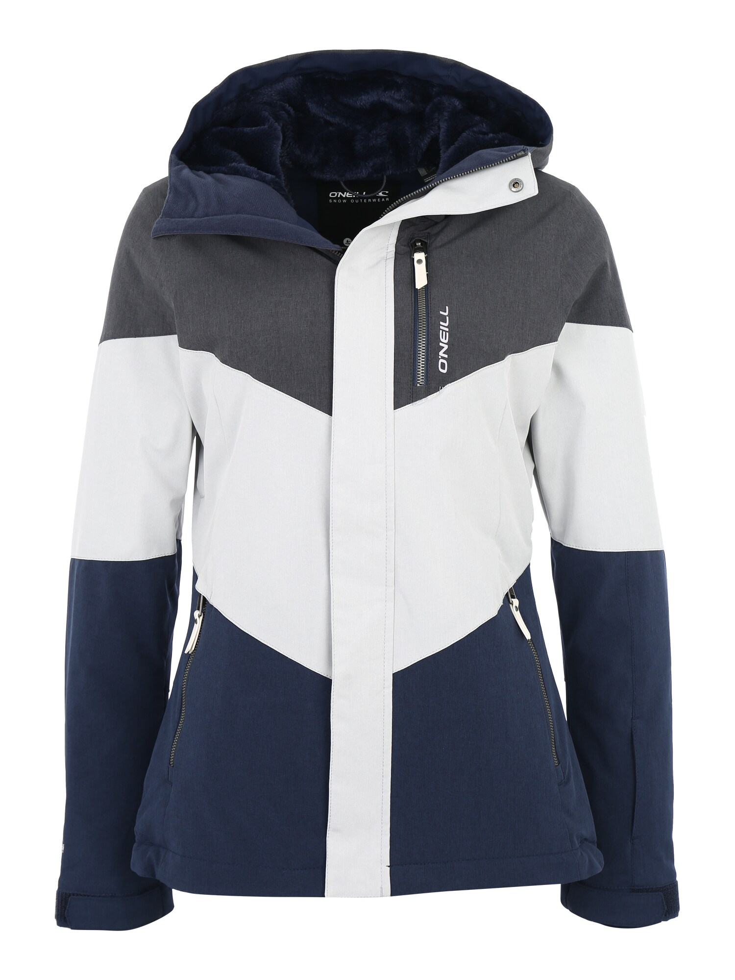 Oneill Dames Outdoorjas Coral Nachtblauw Grijs Wit oneill kopen in de aanbieding