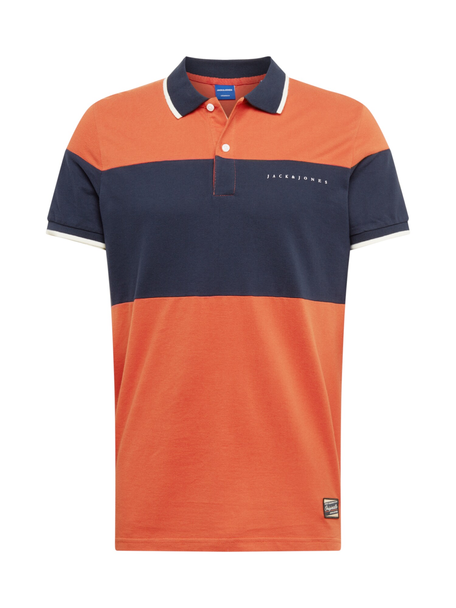 JACK & JONES Marškinėliai  oranžinė / balta / mėlyna