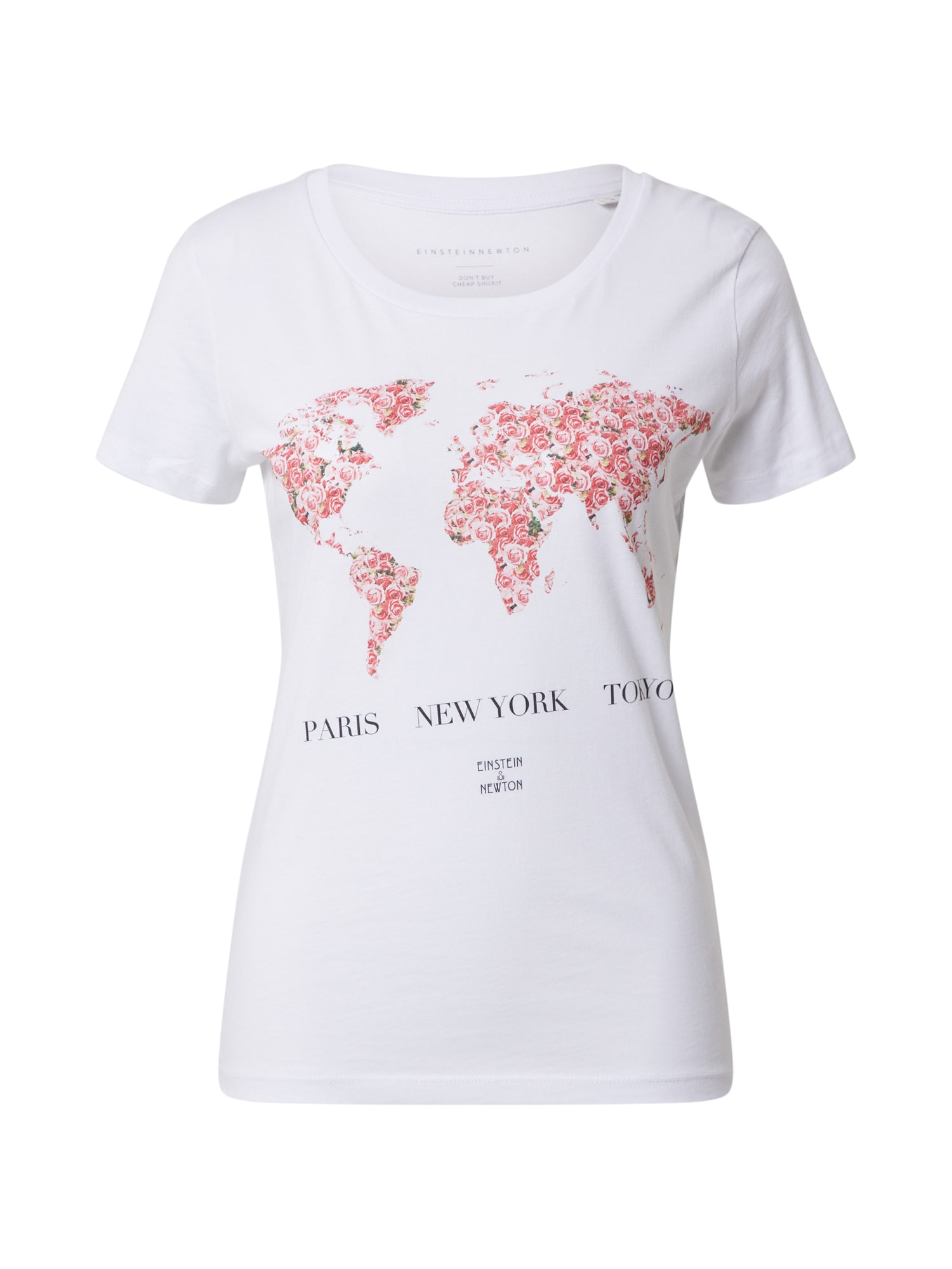 EINSTEIN & NEWTON Majica 'World'  roza / crna / bijela