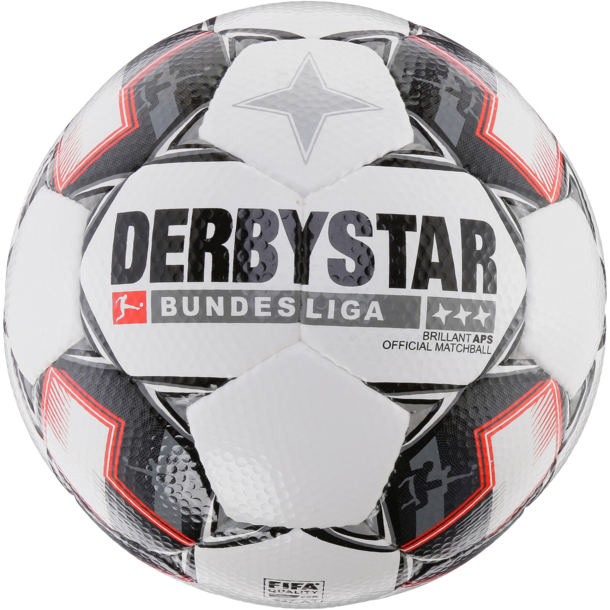 Derbystar Heren Bal Brilliant Bundesliga 1819 Aps Grijs Antraciet Lichtrood derbystar kopen in de aanbieding