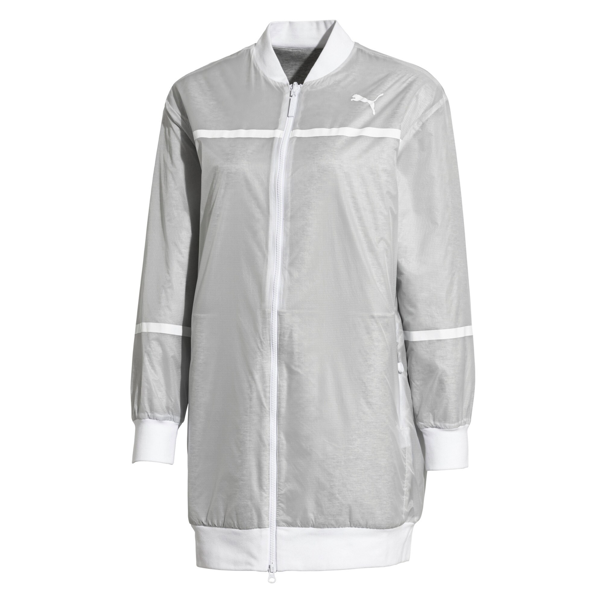 Puma Dames Sportjas Grijs Wit puma kopen in de aanbieding