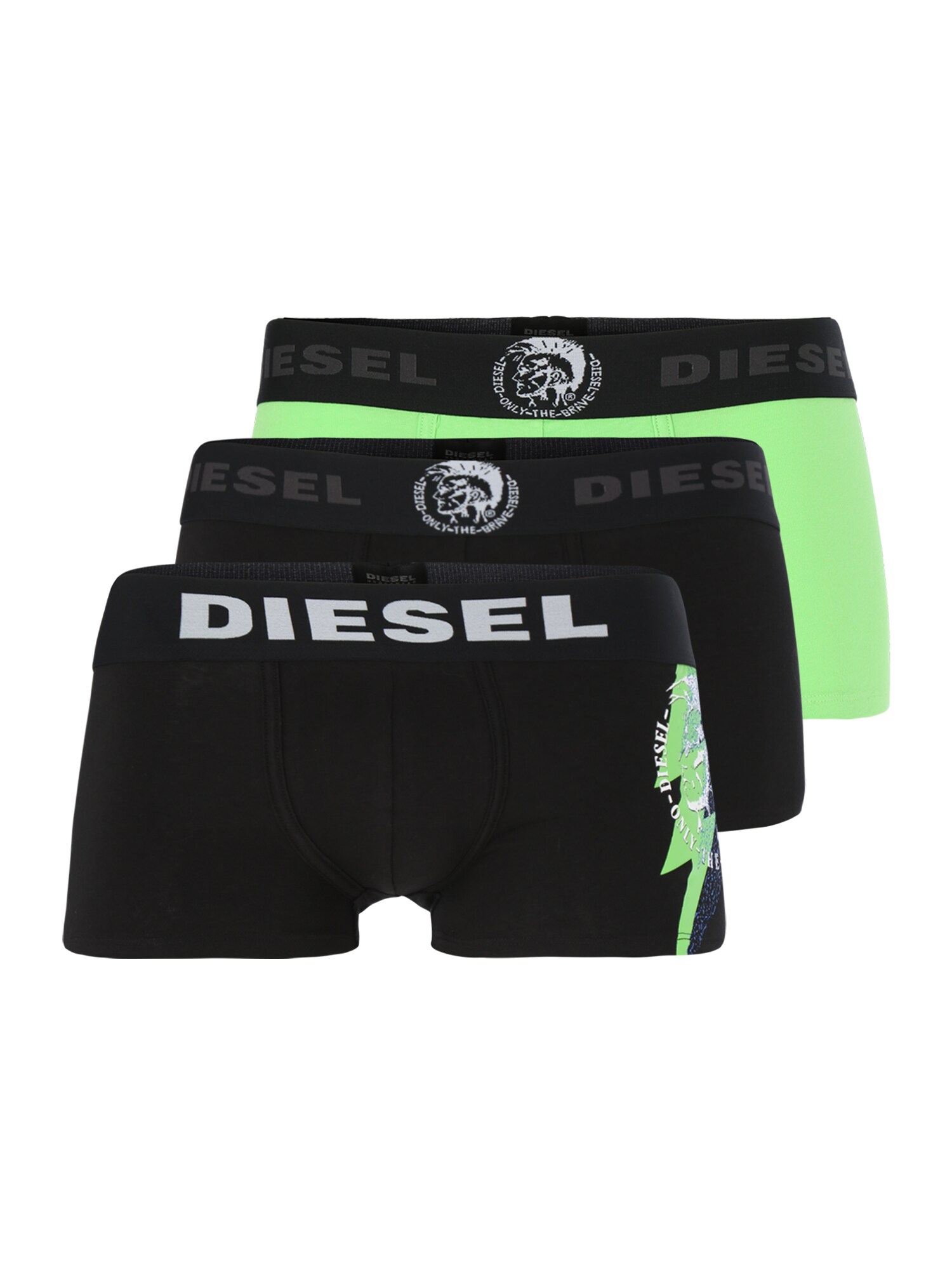 Diesel Heren Boxershorts Mintgroen Zwart diesel kopen in de aanbieding