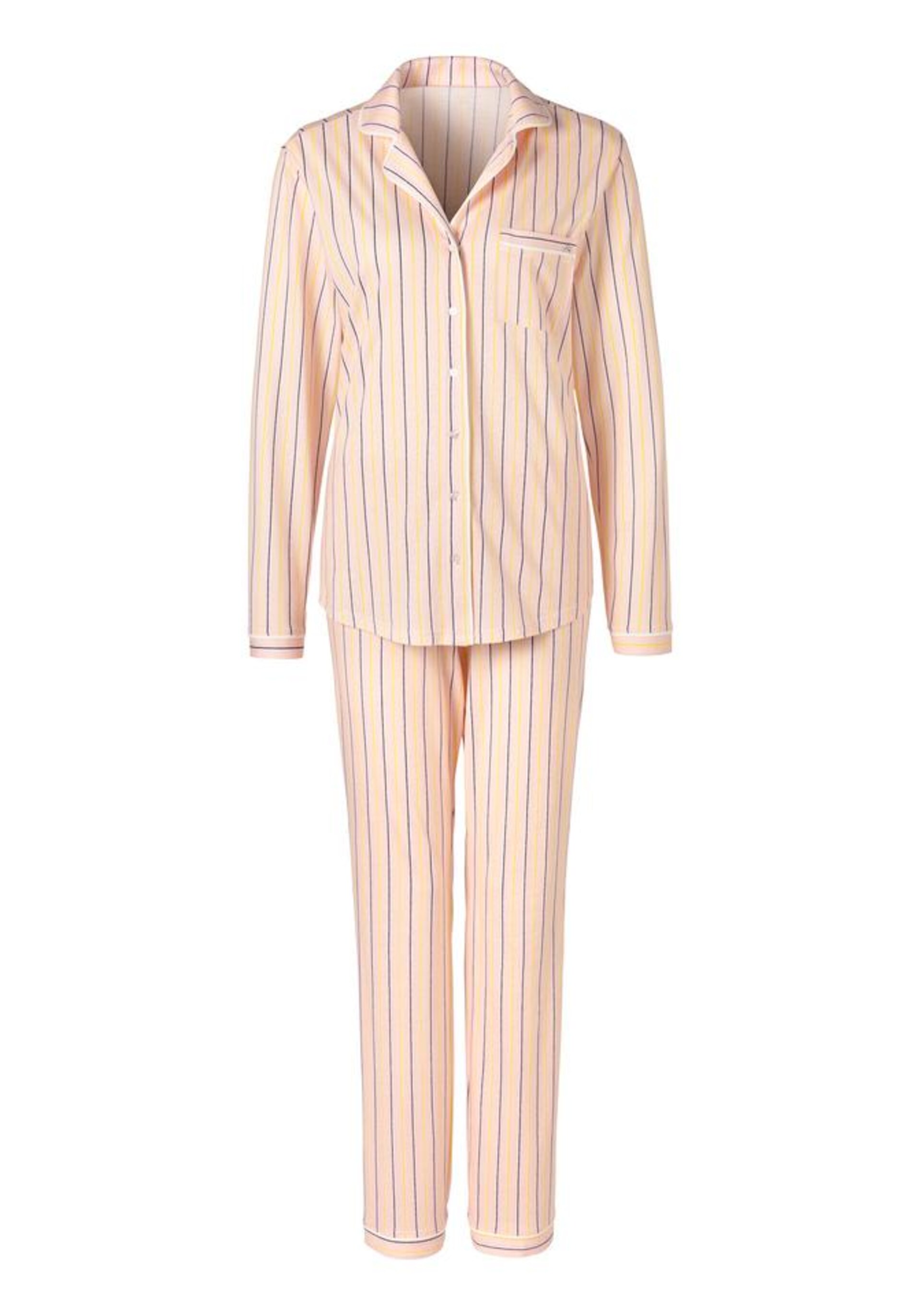SOliver Pyjamas marinblå / limone dam