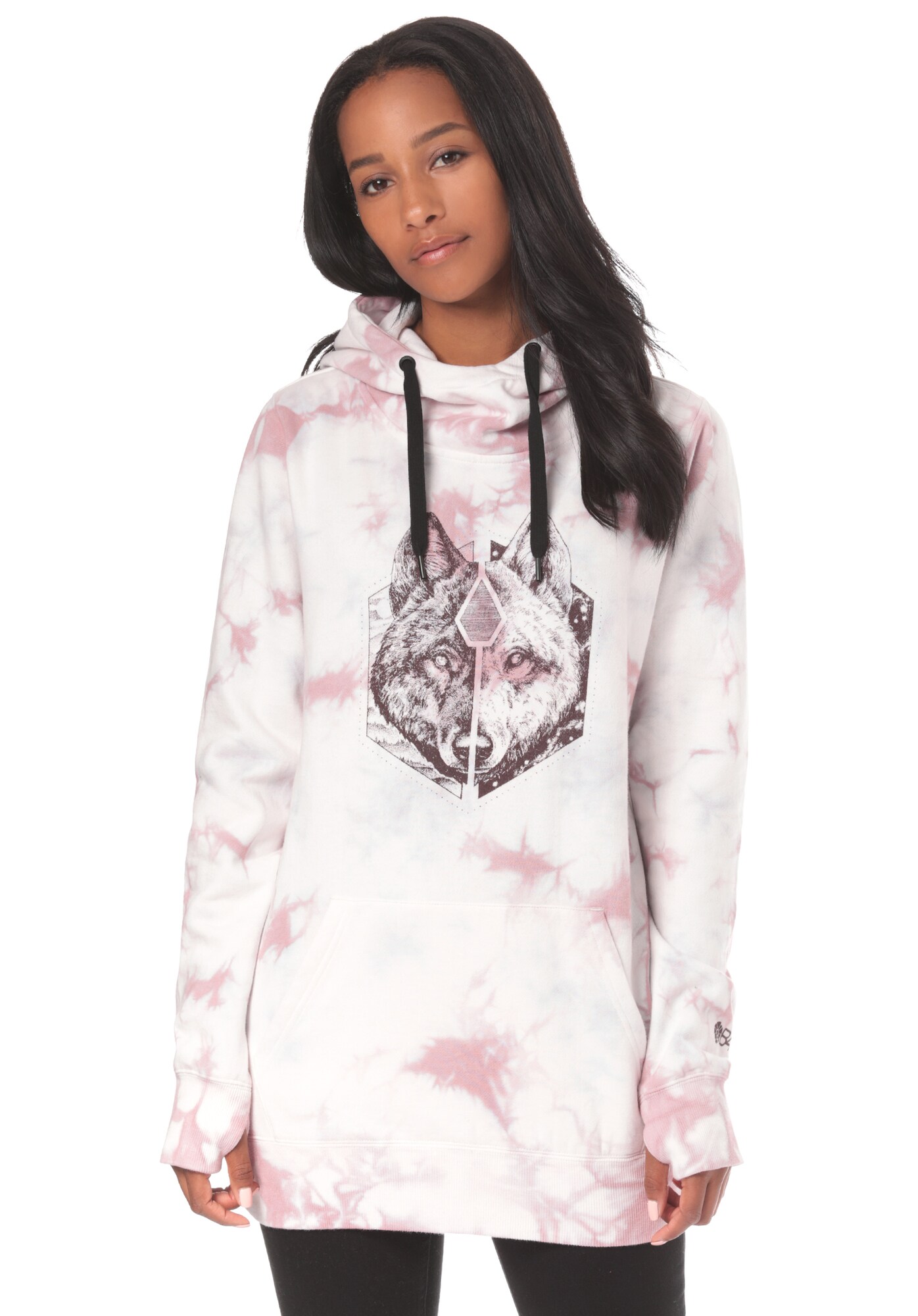 Volcom Dames Sweatshirt Costus Rosa Wit volcom kopen in de aanbieding
