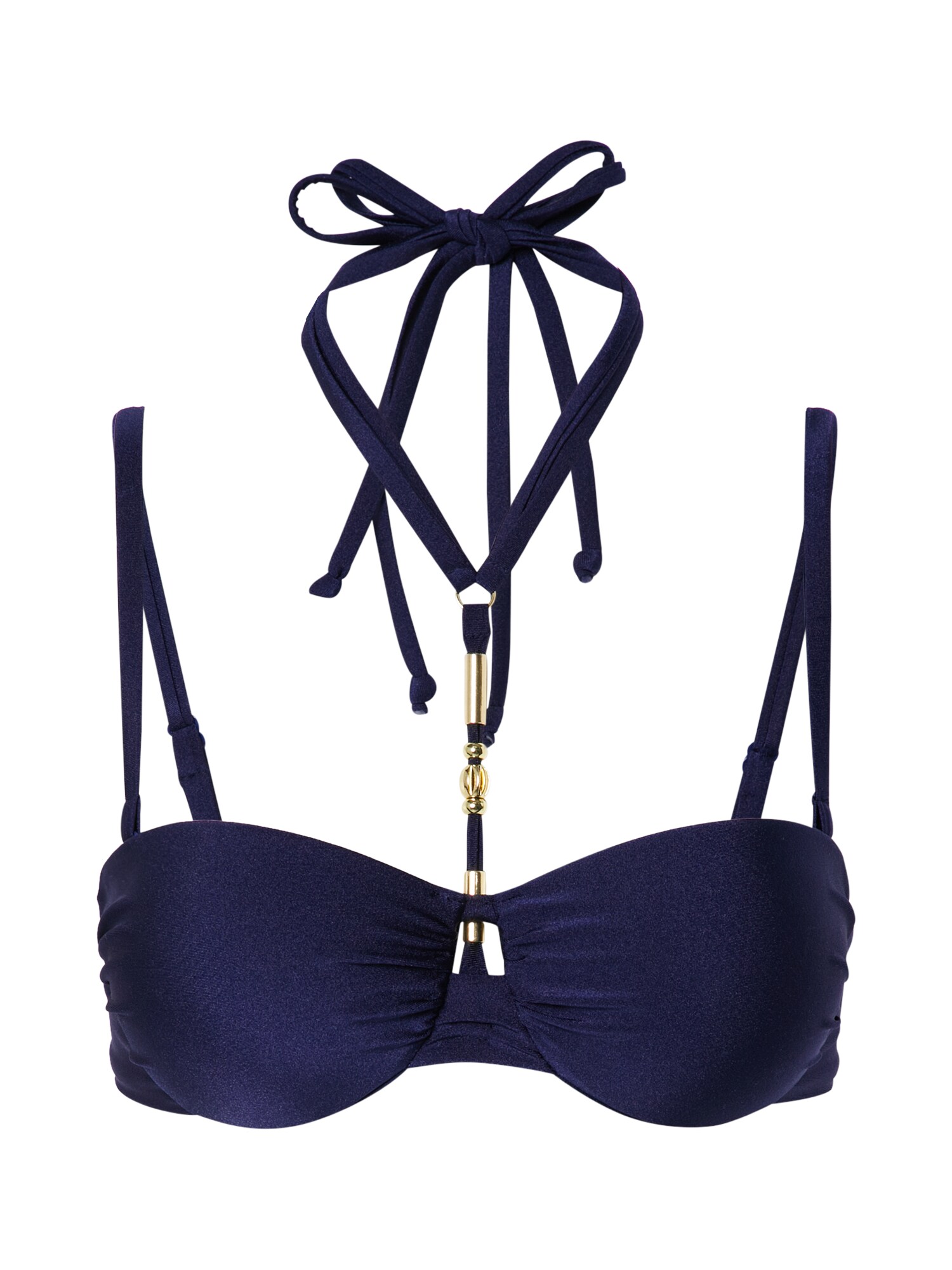 Hunkemöller Bikinio viršutinė dalis 'Halter Lace'  tamsiai mėlyna