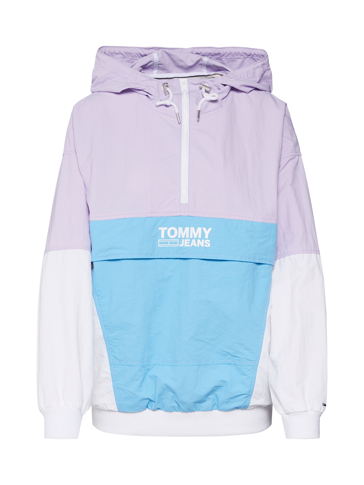 Tommy Jeans Dames Tussenjas Lichtblauw Sering Wit tommy jeans kopen in de aanbieding