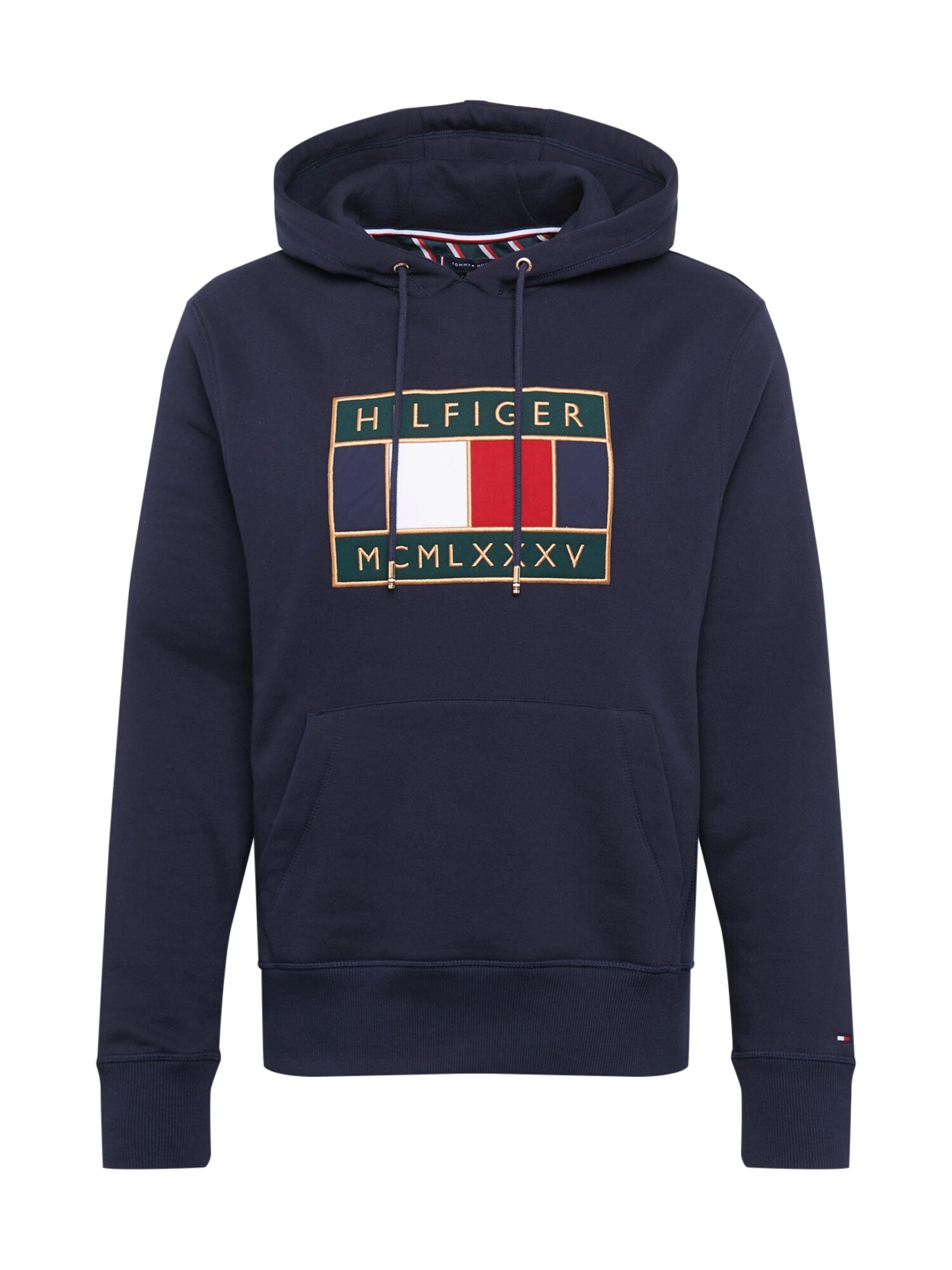 TOMMY HILFIGER Megztinis be užsegimo  tamsiai mėlyna / raudona / balta / tamsiai žalia