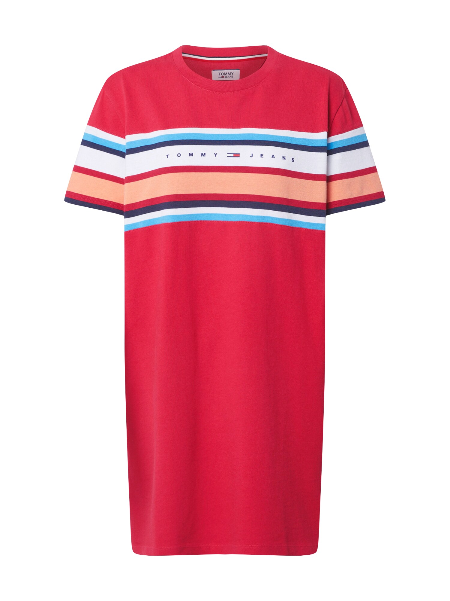 Tommy Jeans Suknelė  balta / šviesiai raudona / žalsvai mėlyna