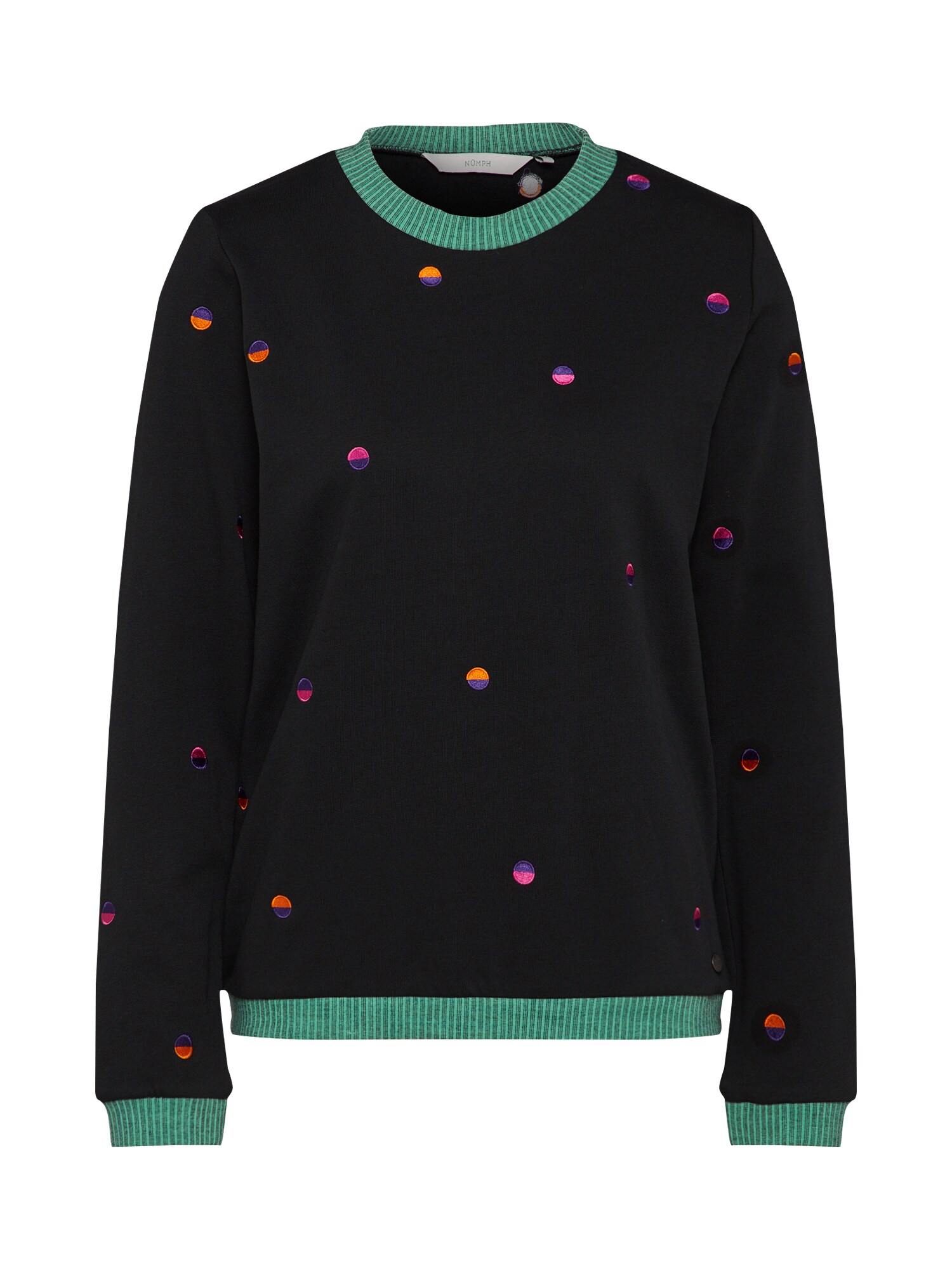 Numph Dames Sweatshirt Ivara Pastelgroen Zwart numph kopen in de aanbieding